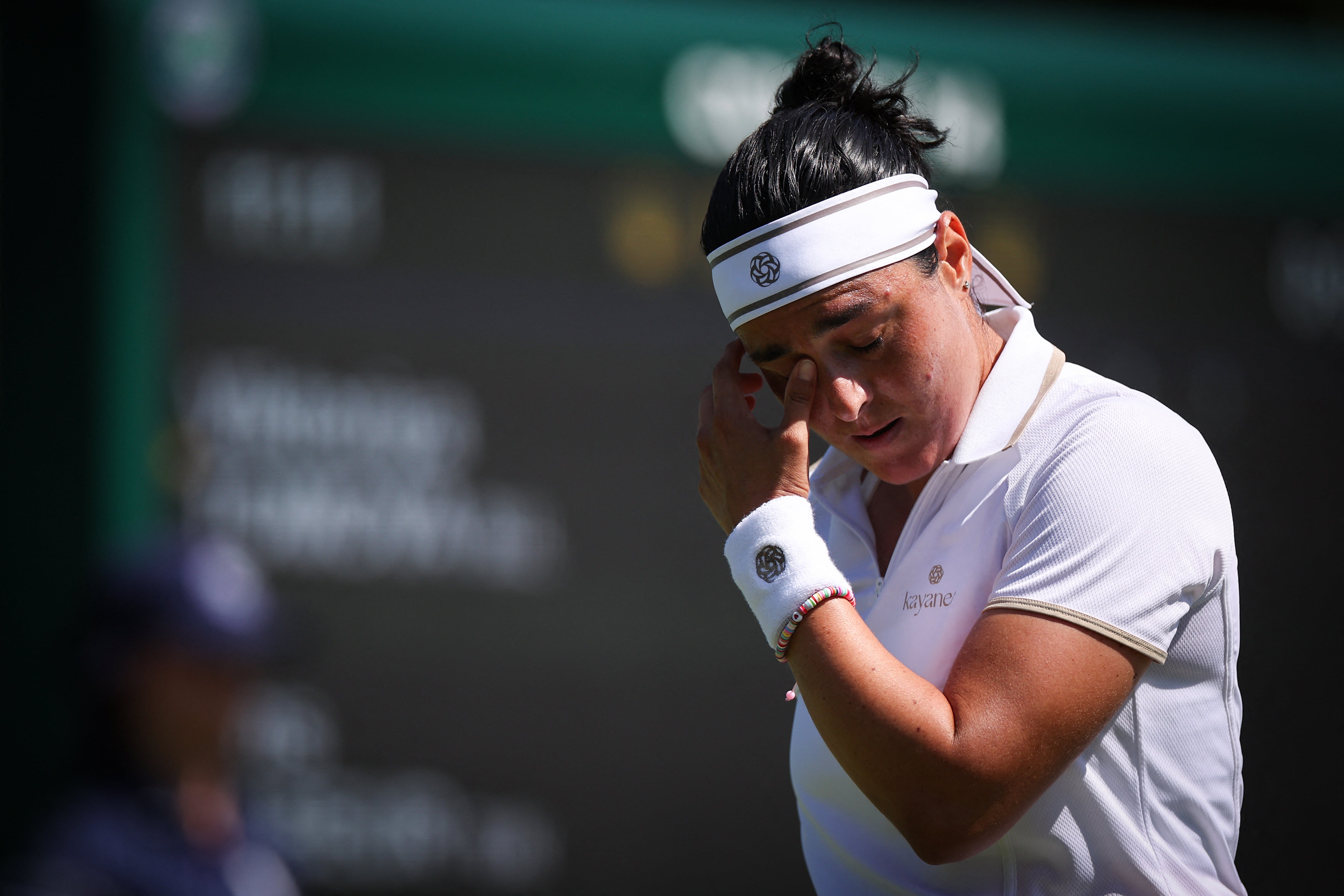 Tearful Ons Jabeur retires at Wimbledon through injury