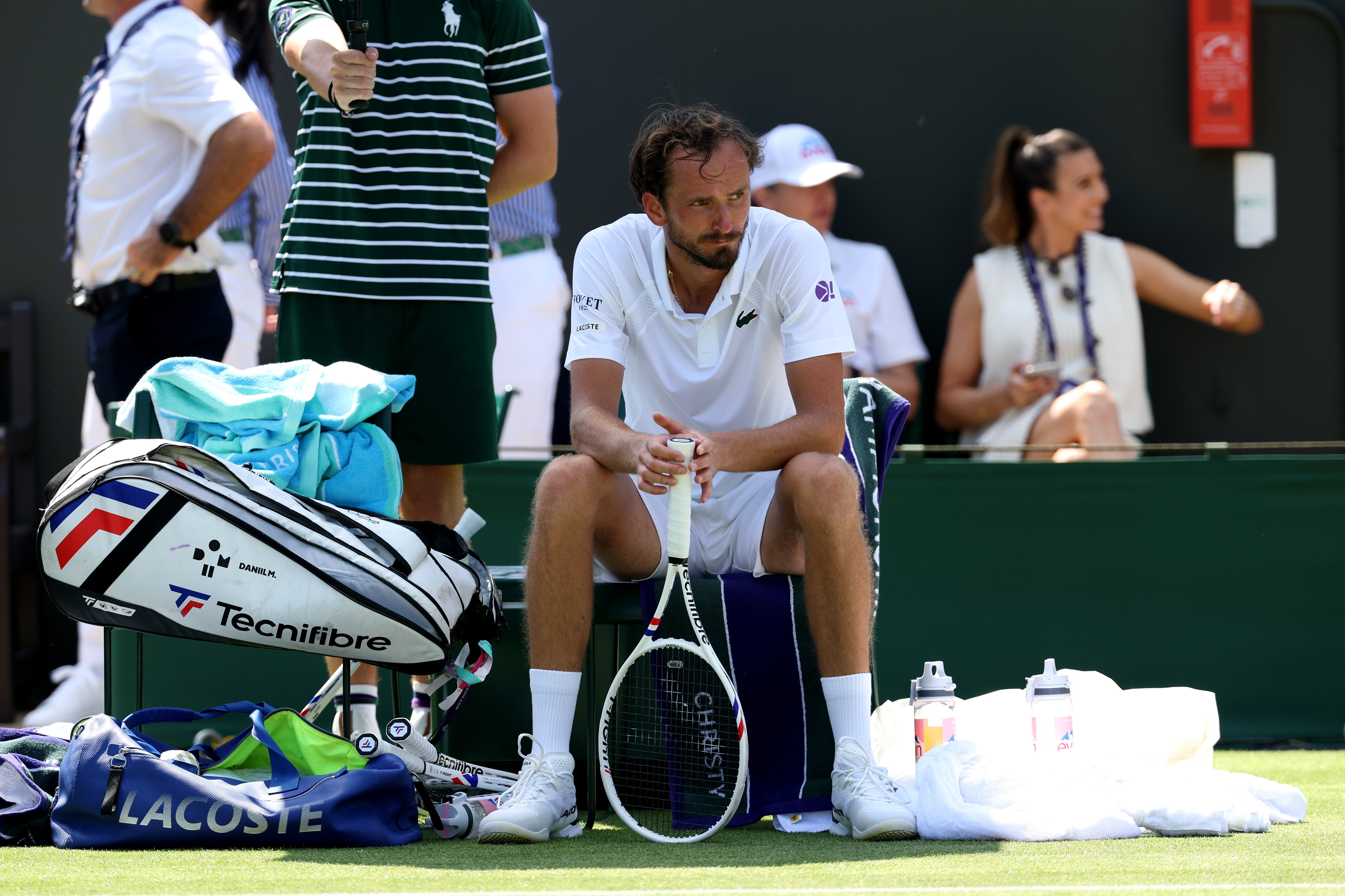 Daniil Medvedev has crashed out of Wimbledon