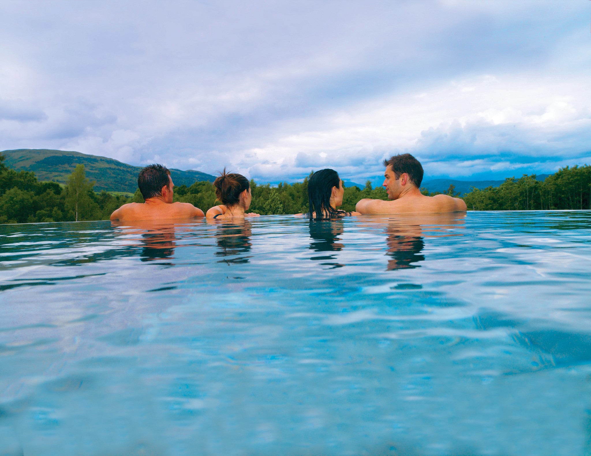 Find the rooftop infinity pool at Cameron House
