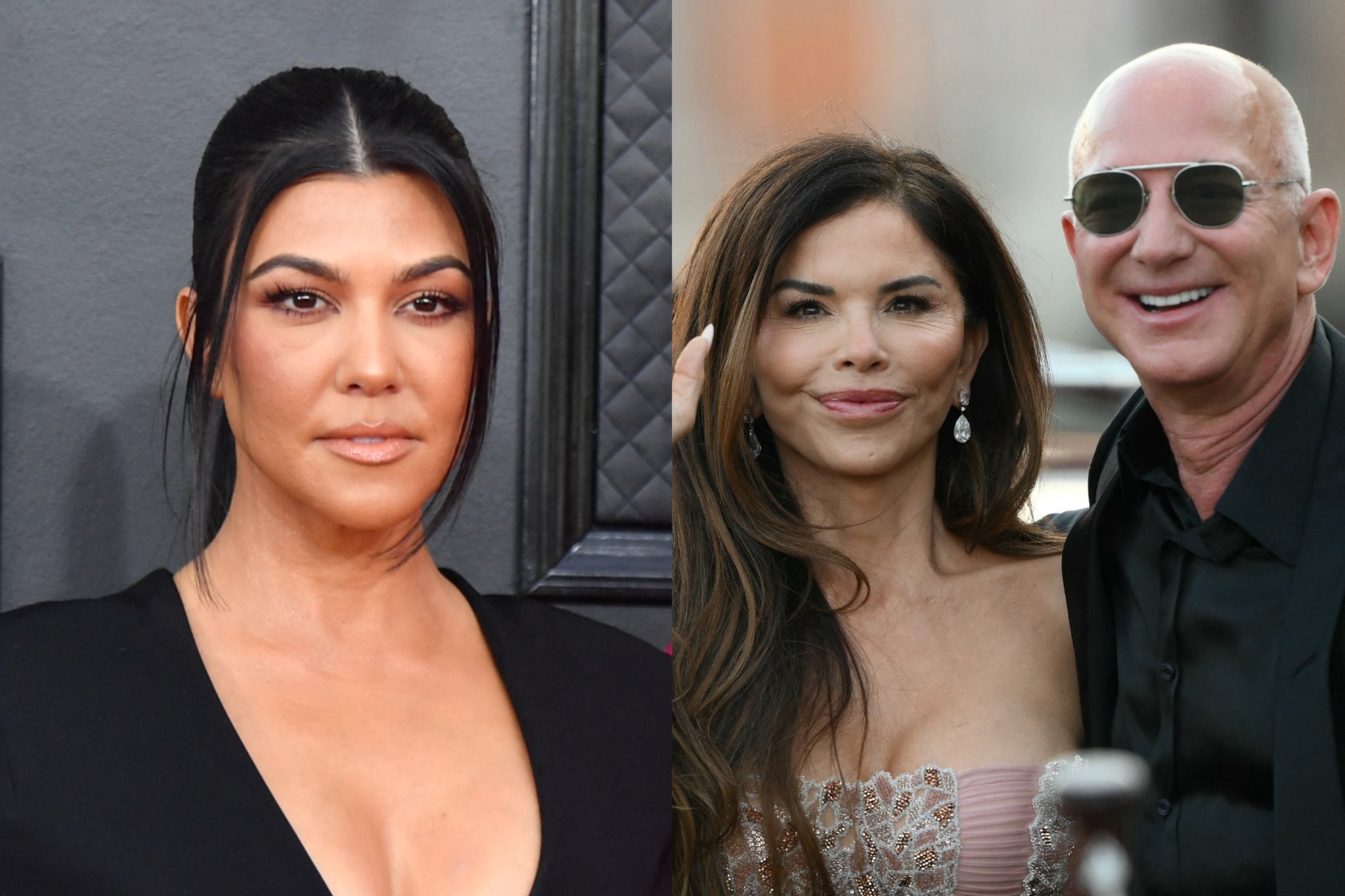 Kourtney Kardashian shared what appeared to be photos from her weekend, while her family was at Bezos’ wedding in Italy