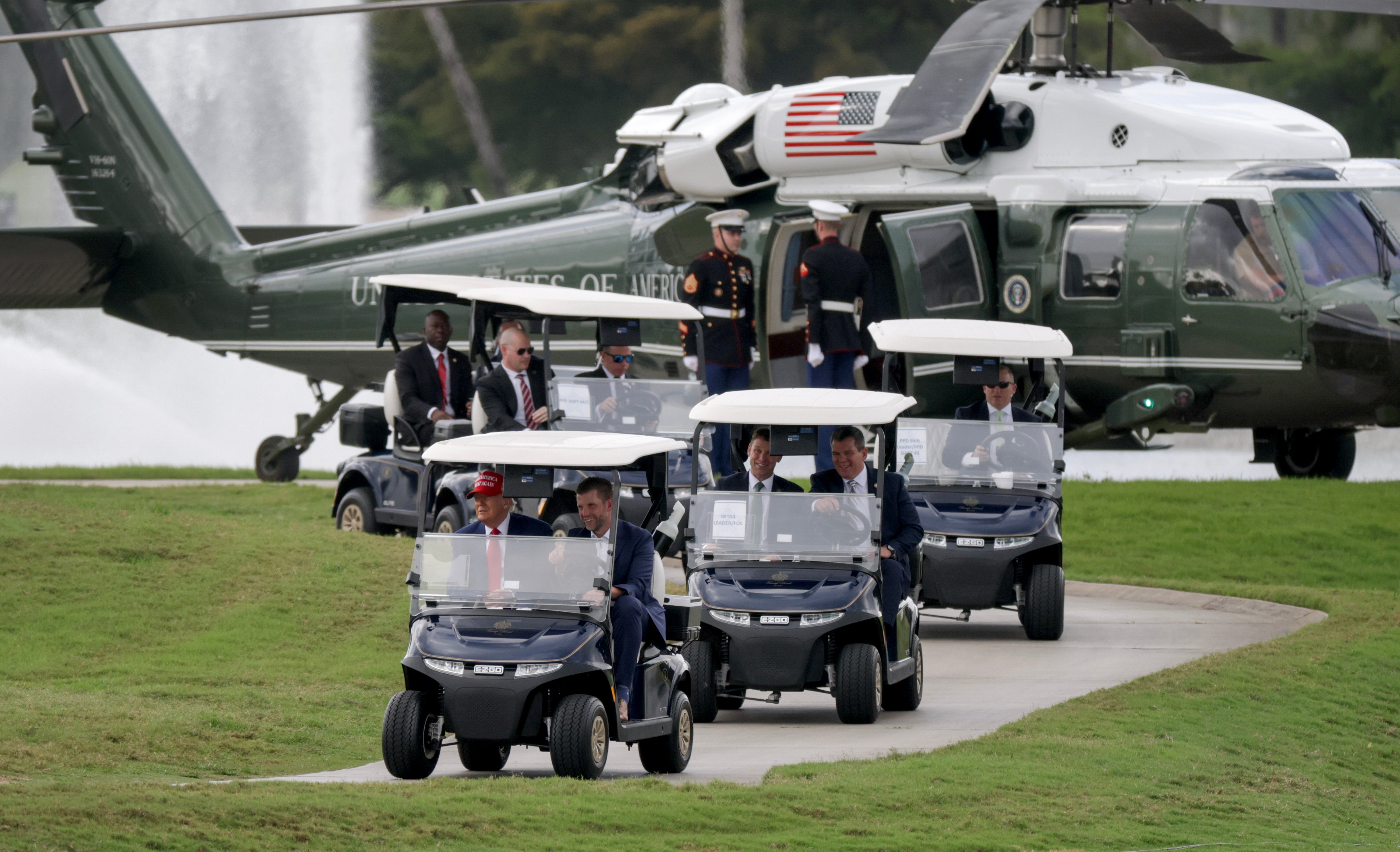 President Donald Trump's golf game continues to cost taxpayers a small fortune, according to government procurement data