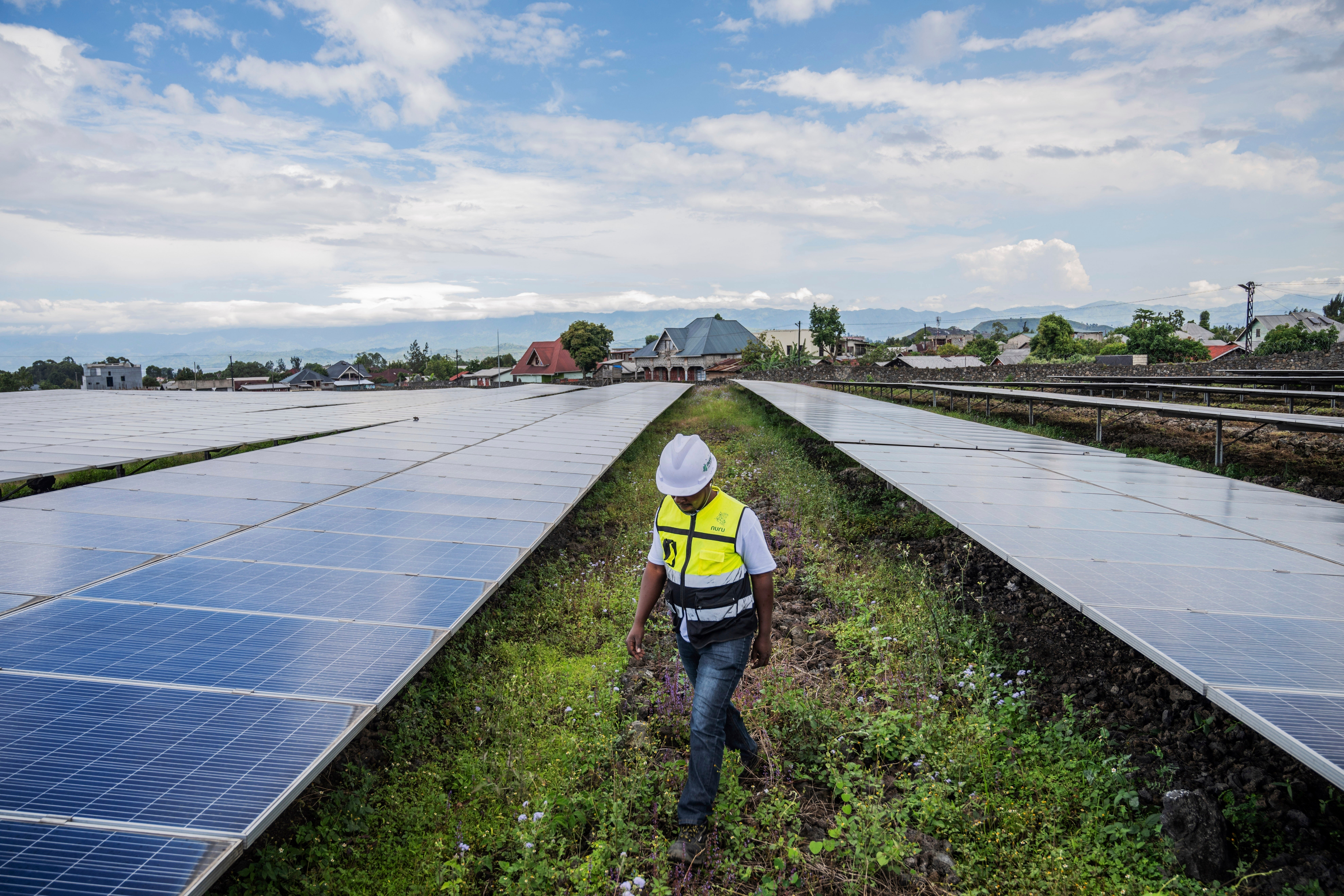 A solar farm in Goma, Congo