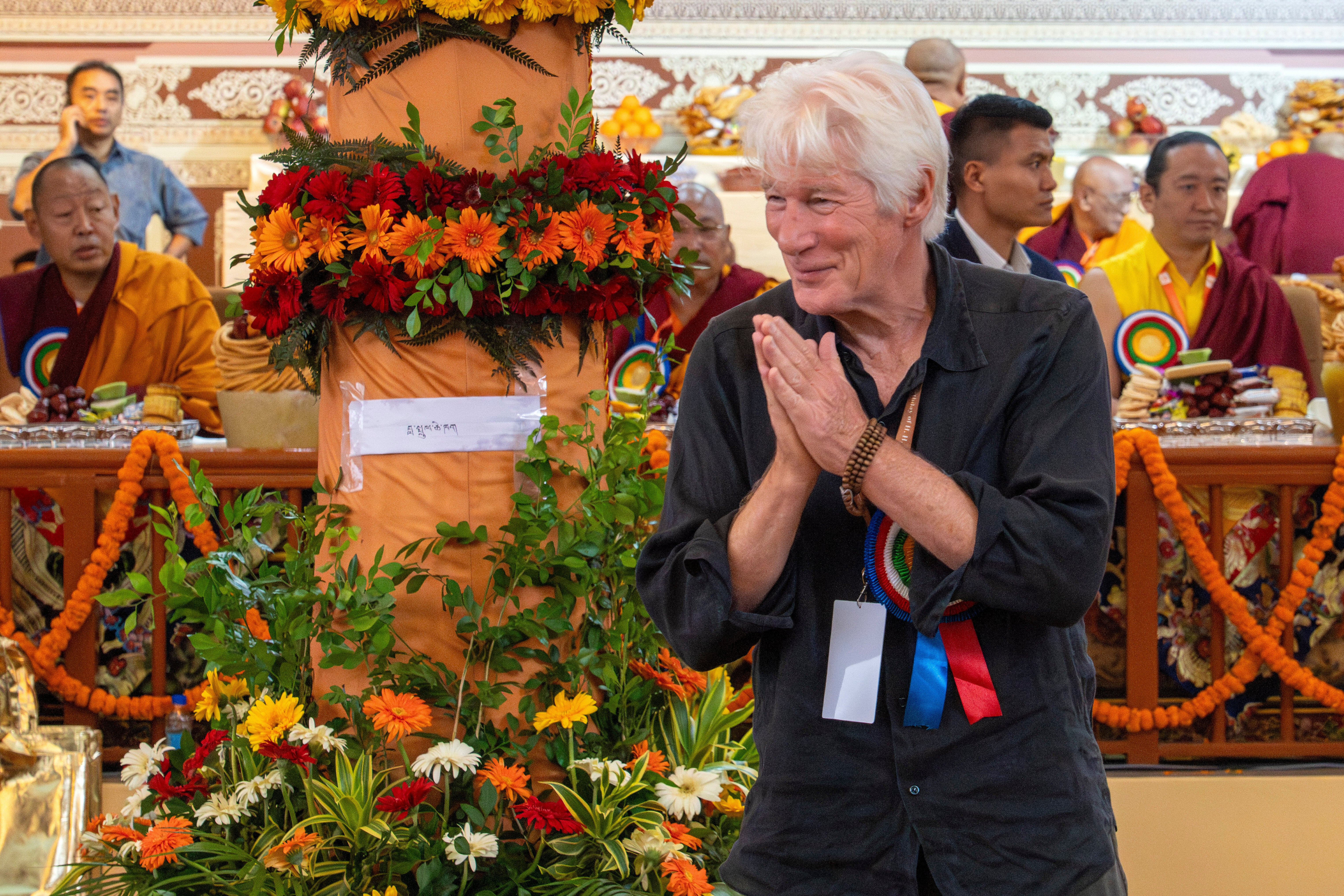 Actor Richard Gere arrives at an event earlier this week to celebrate the 90th birthday of the Dalai Lama
