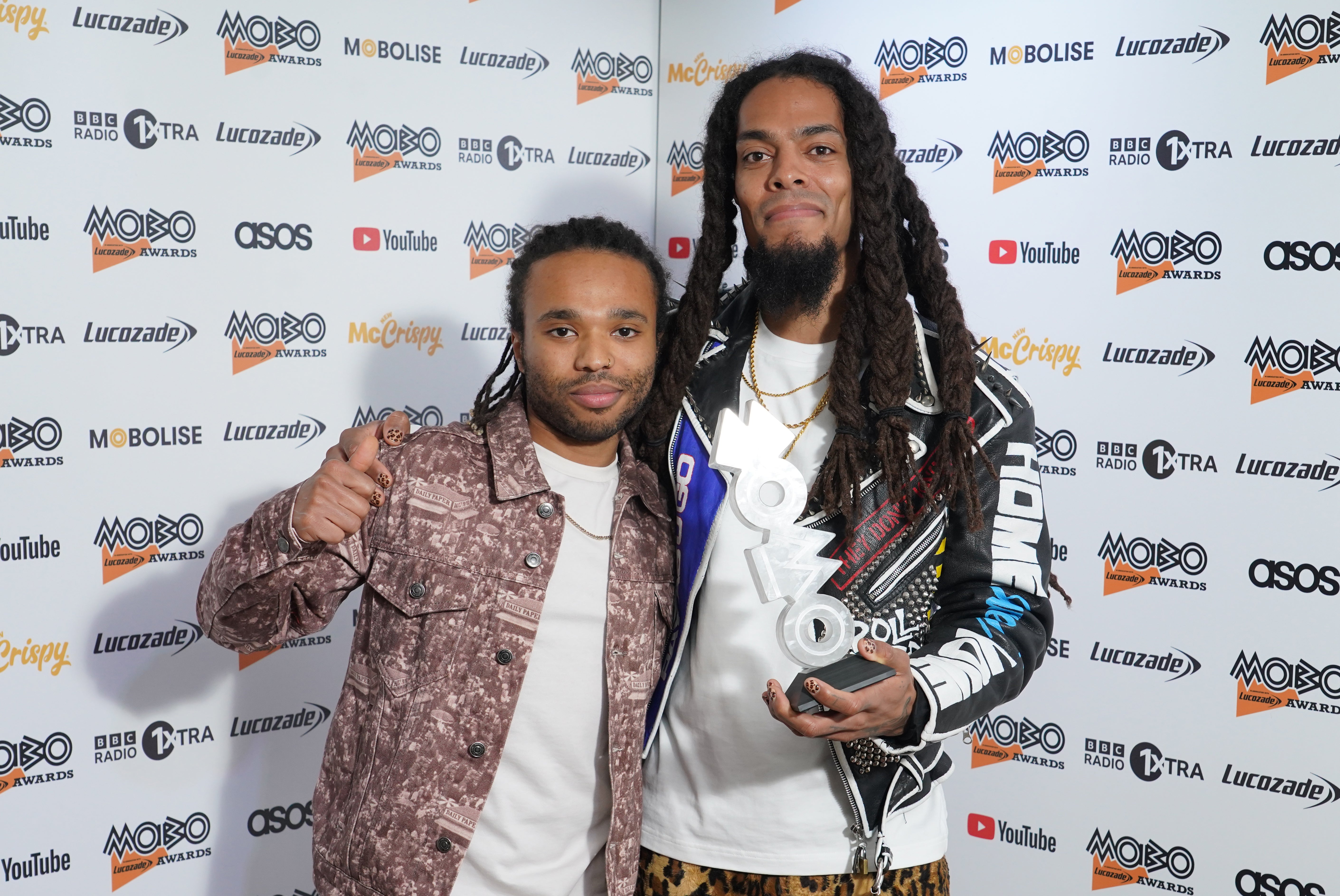 Bobbie and Bobby Vylan at the 2022 Mobo Awards
