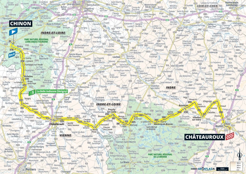 Tour de France 2025 – stage 9 map