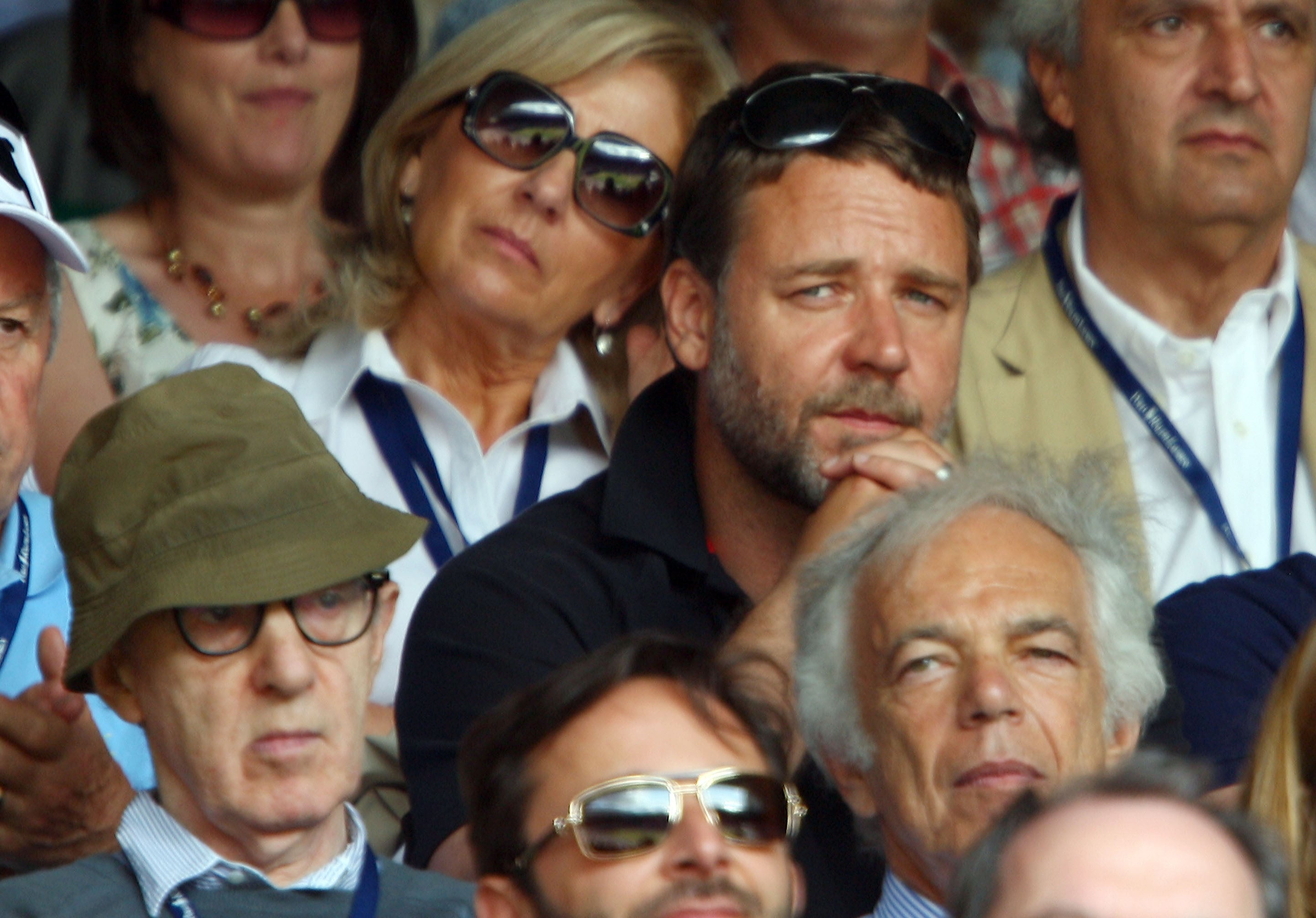 Russell Crowe at Wimbledon in 2009