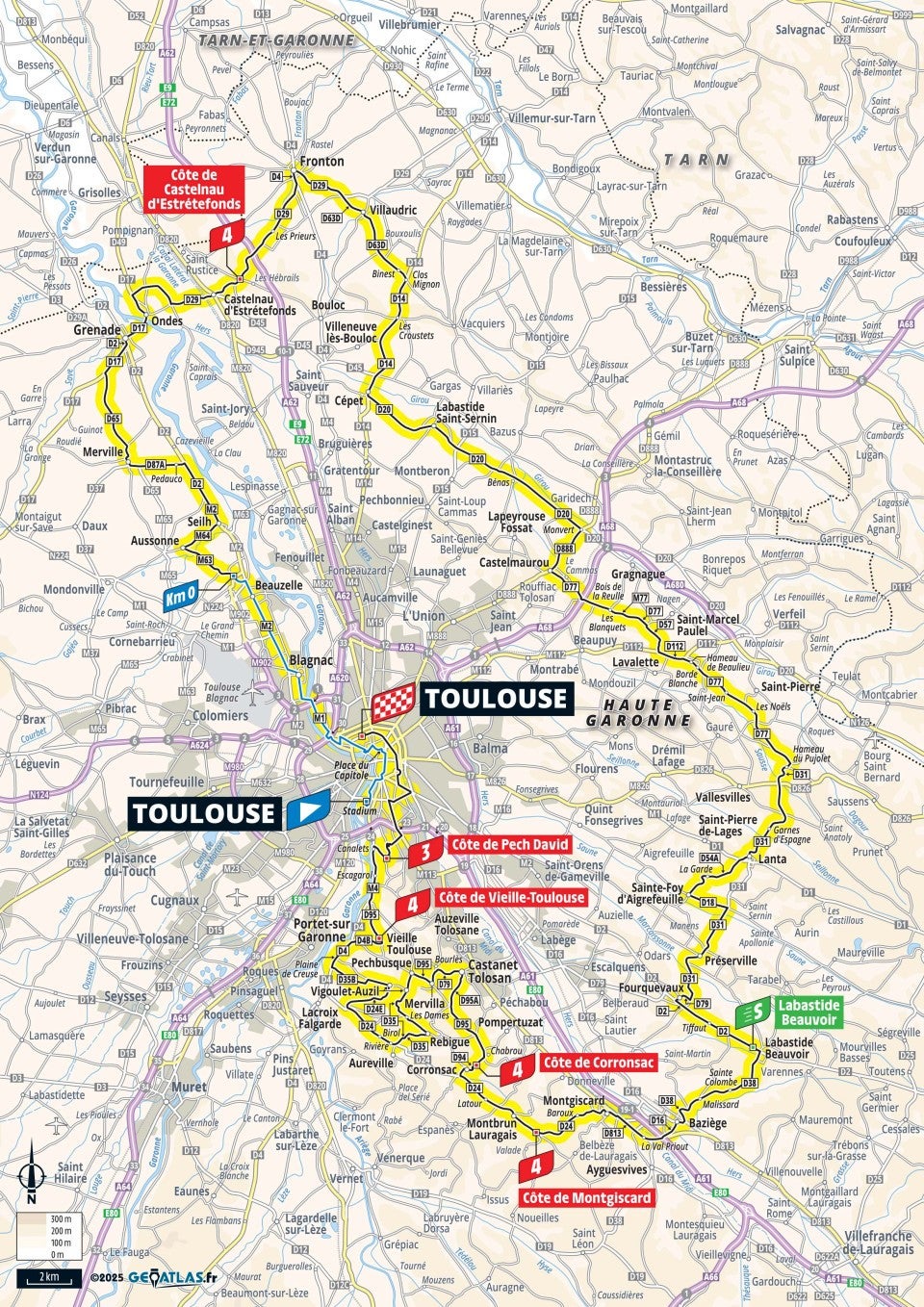 Tour de France 2025 – stage 11 map