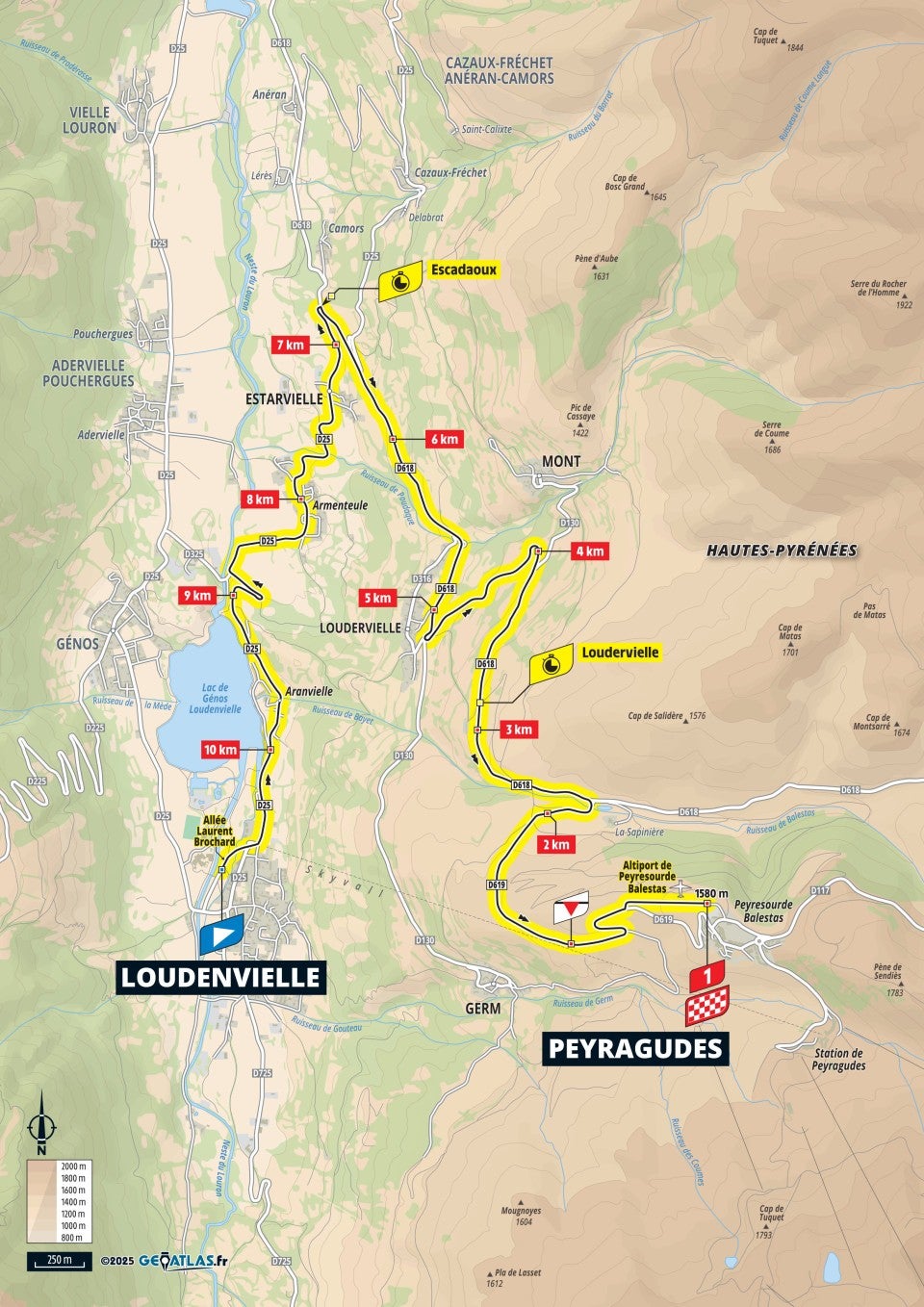 Tour de France 2025 - stáž 13 mapa