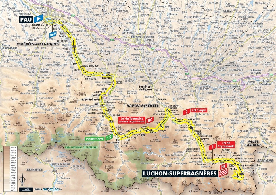 Tour de France 2025 - stáž 14 mapa