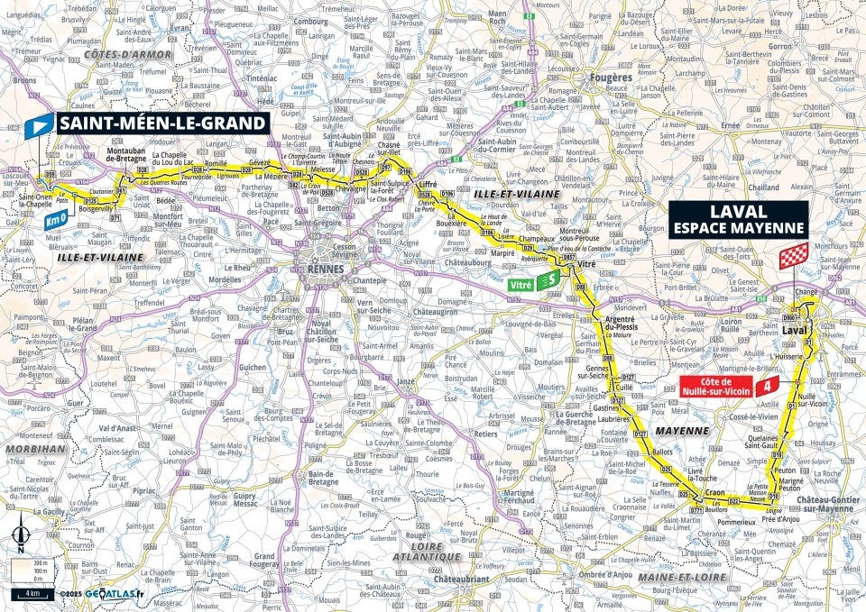 Tour de France 2025 – stage 8 map