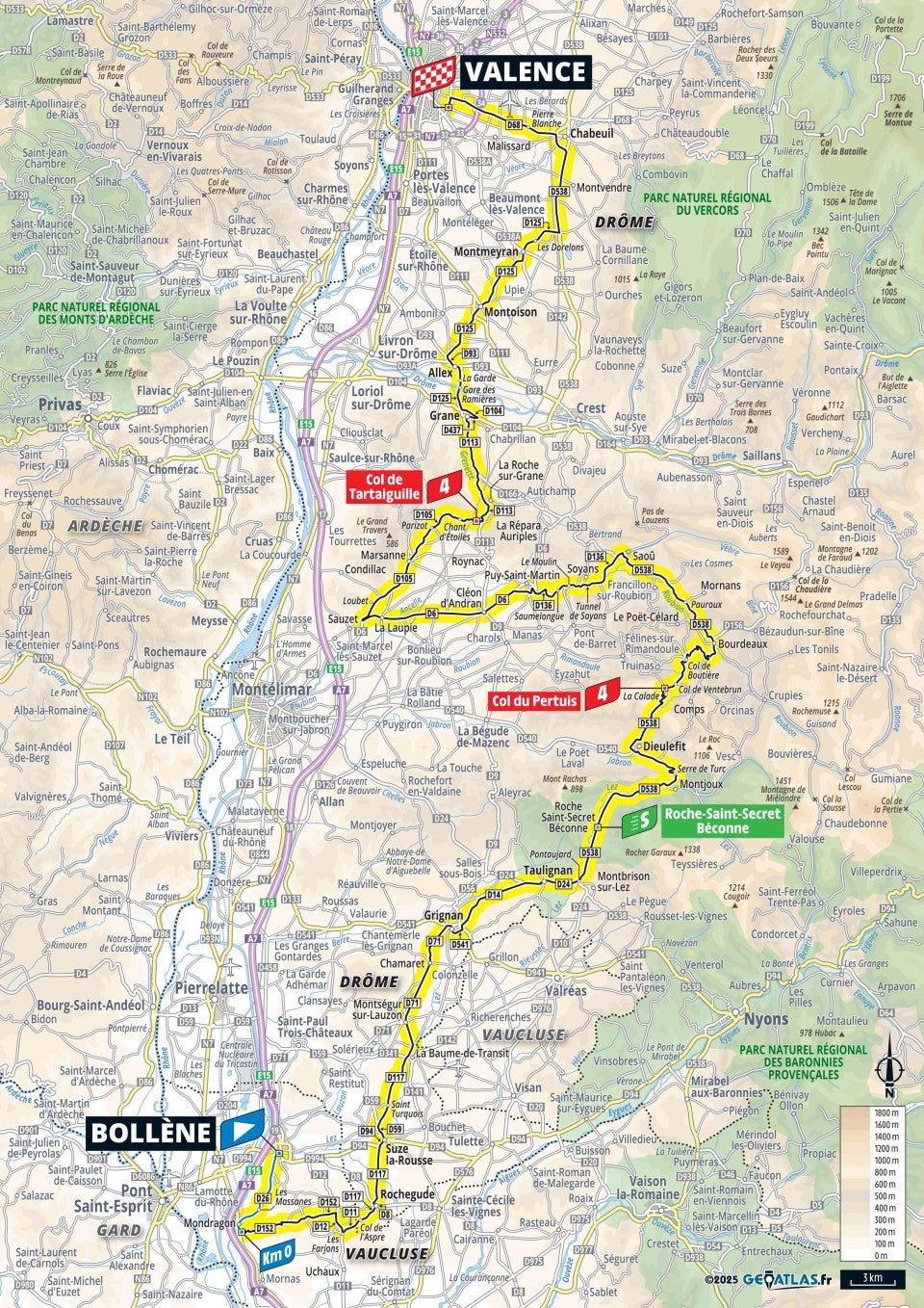 Tour de France 2025 – stage 17 map