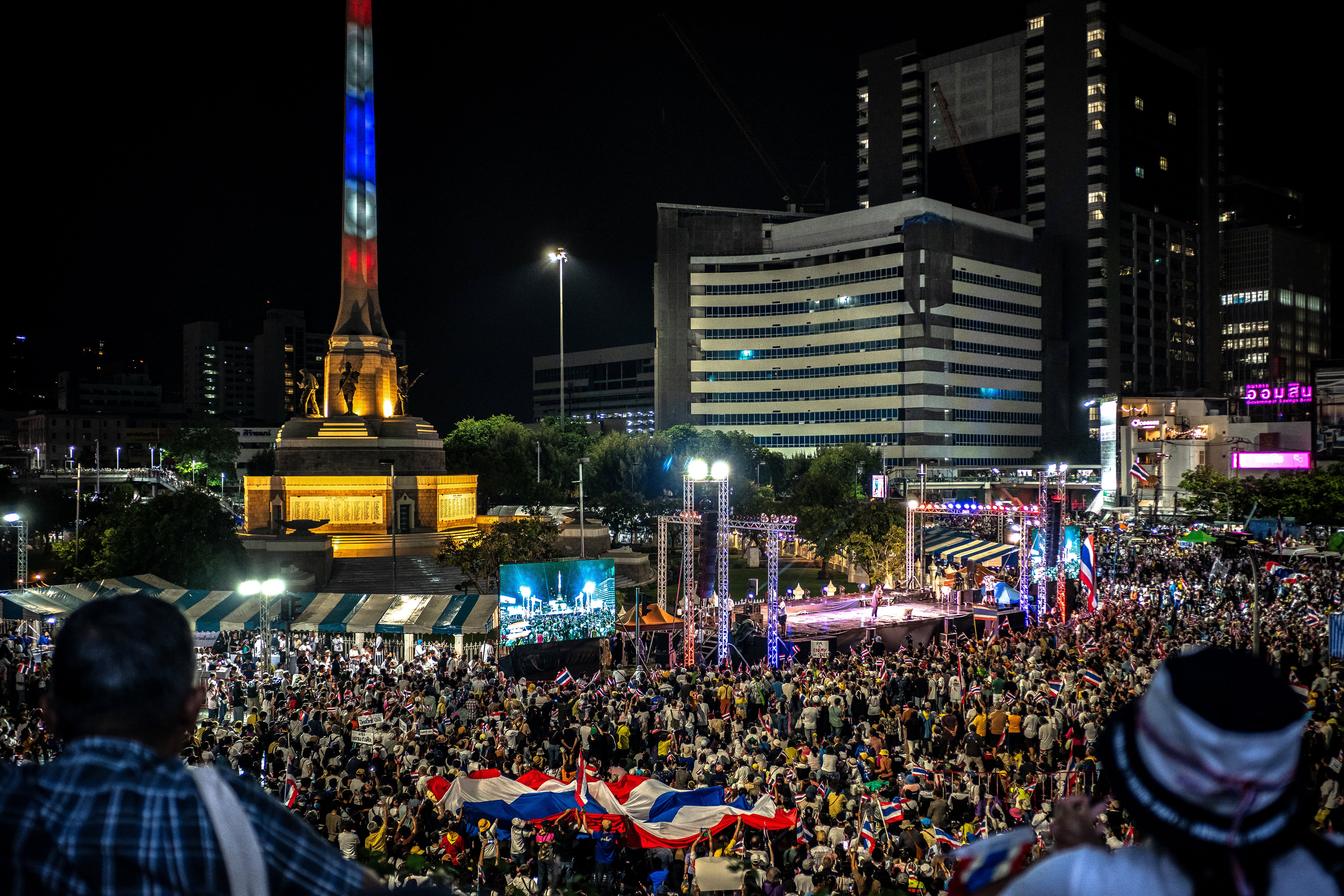 Thousands of anti-government protesters rallied in the Thai capital Bangkok in June