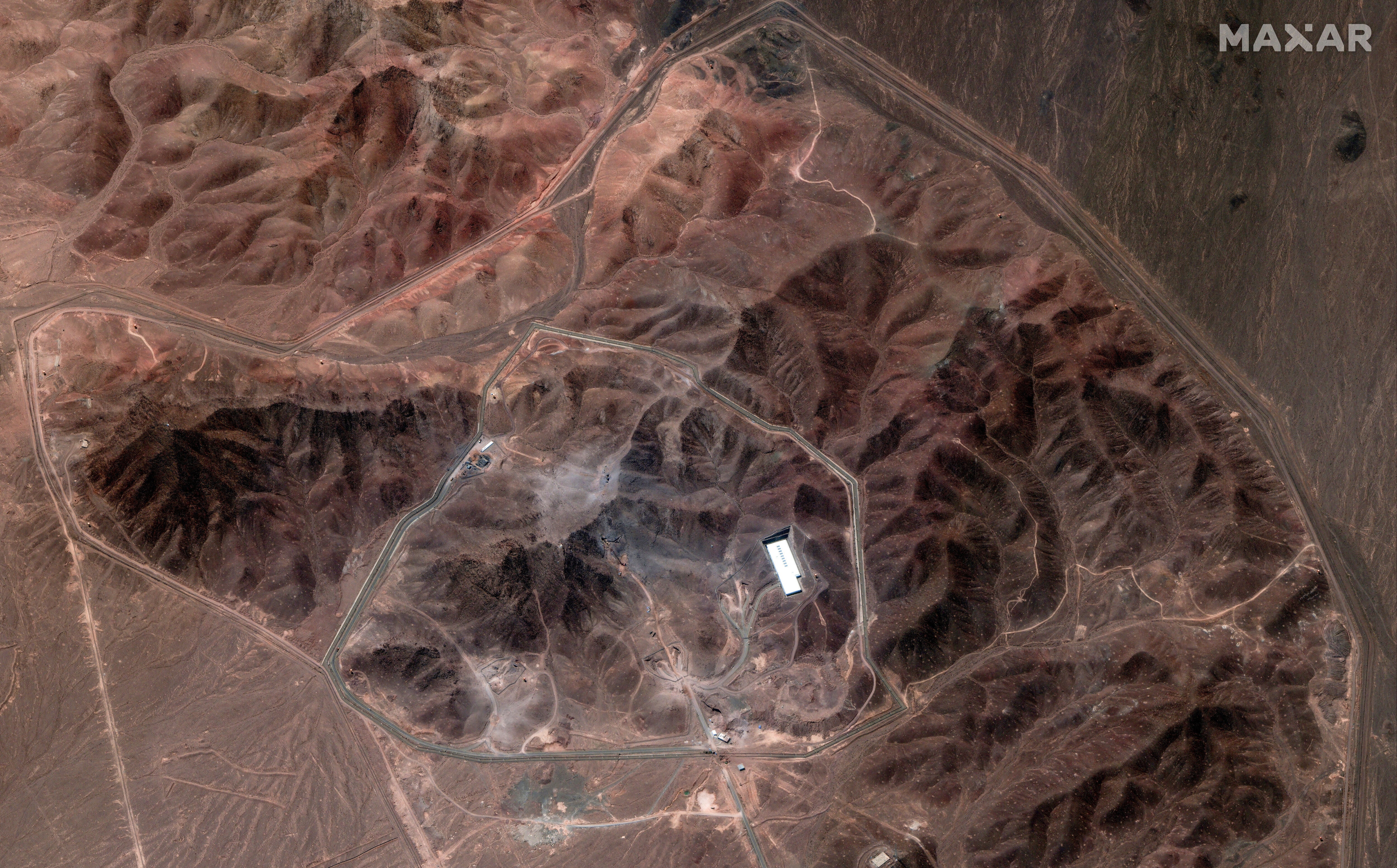 Overview of Fordo enrichment facility in Iran, on June 29, 2025