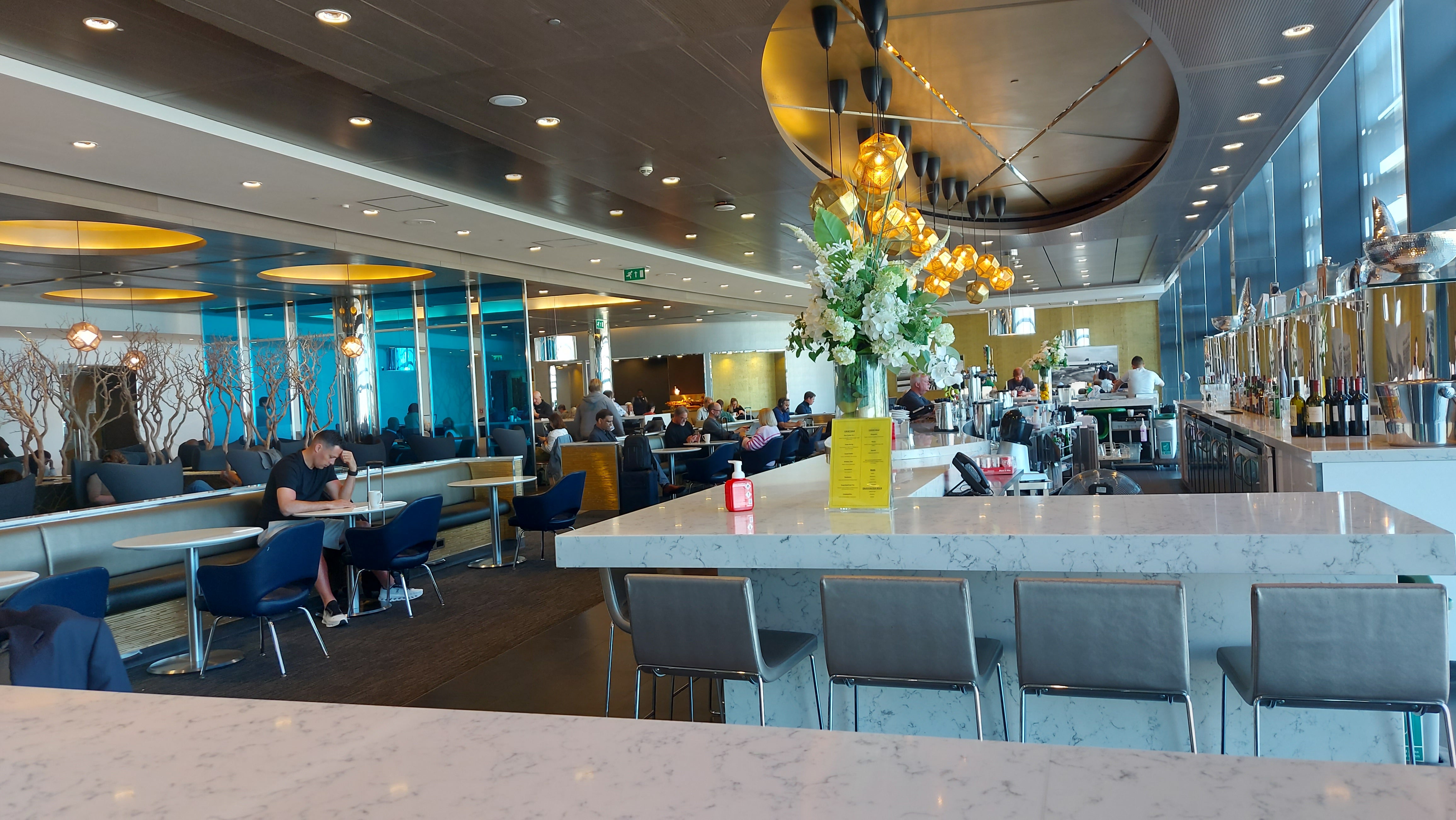 The United Club lounge in Heathrow Terminal 2 is mass market, but a pleasant place to bide time, says Ted