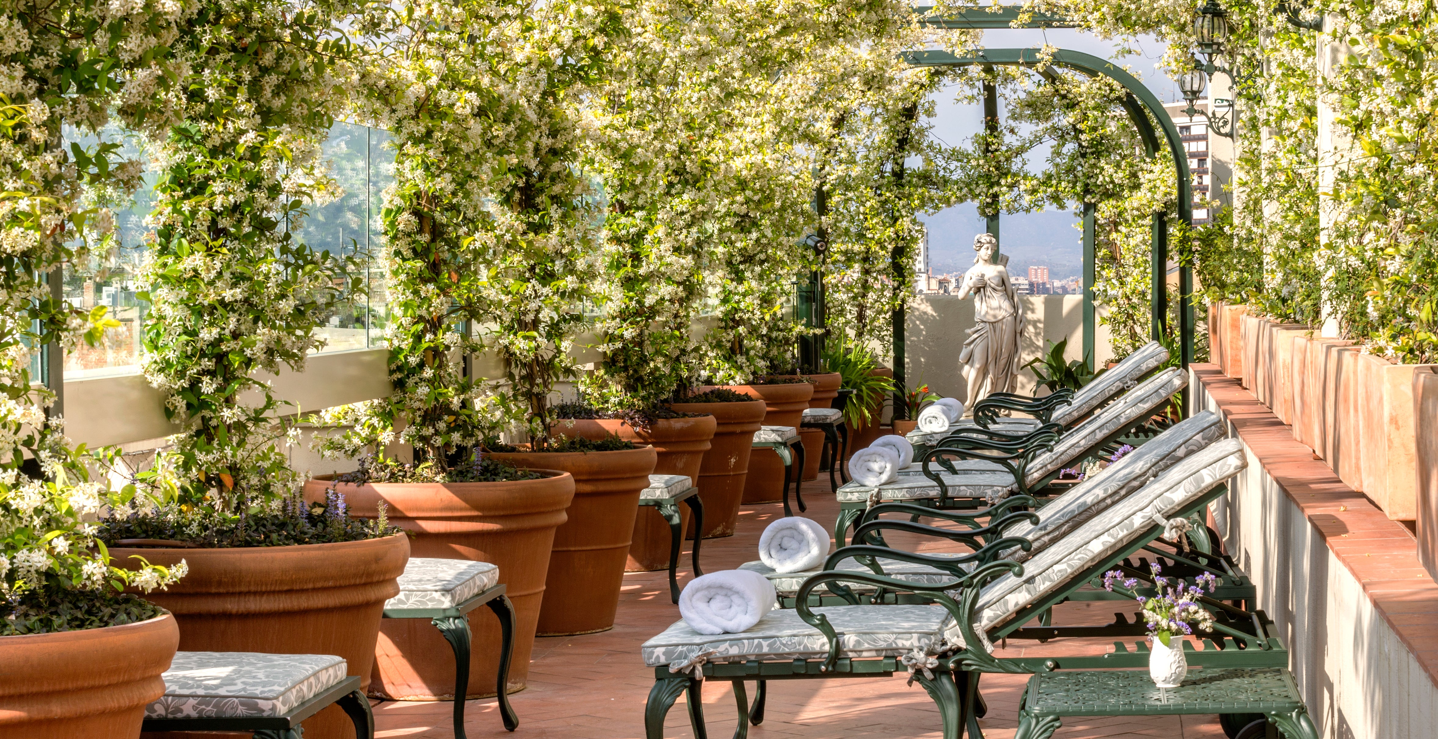 The picturesque rooftop at El Palace