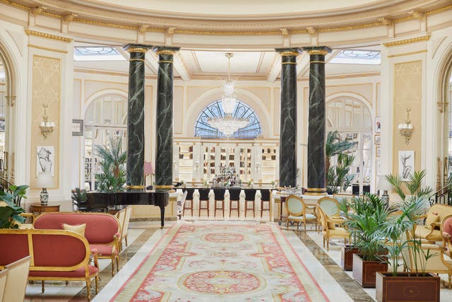 <p>The historic Great Hall at Hotel El Palace Barcelona </p>