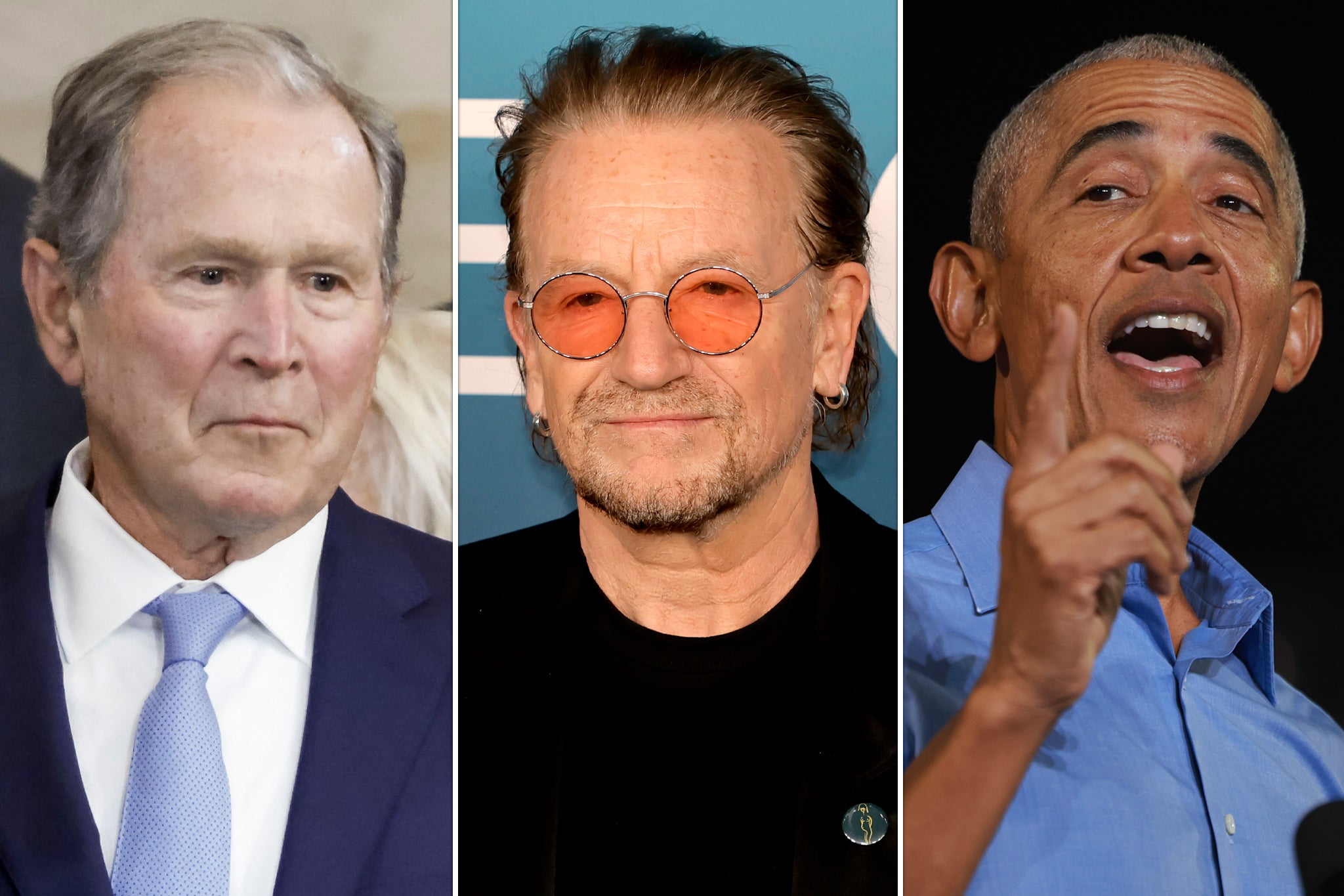 George W Bush, Bono and Barack Obama paid tribute to departing USAID staffers