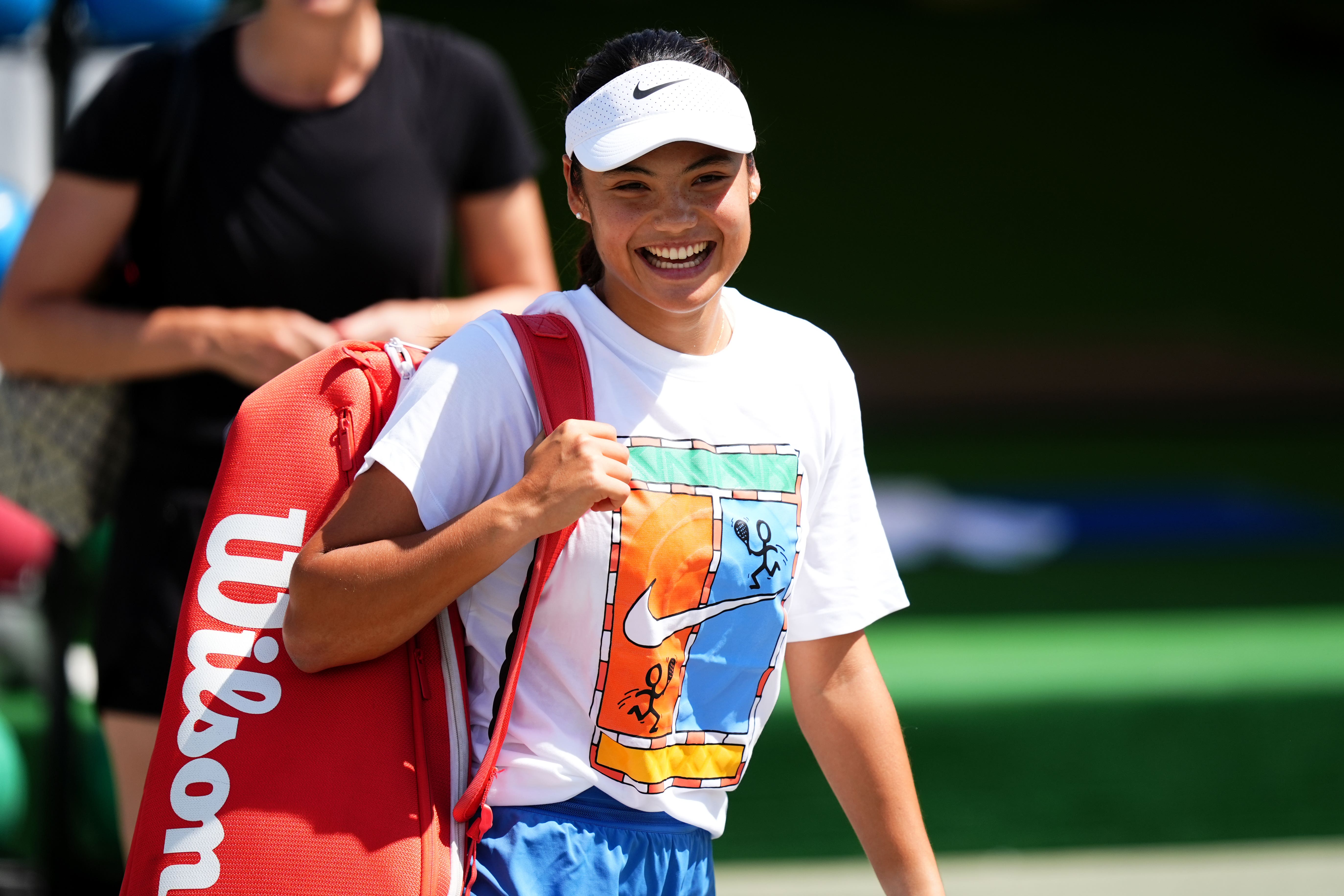 Emma Raducanu smiles at Wimbledon on Tuesday (Mike Egerton/PA)