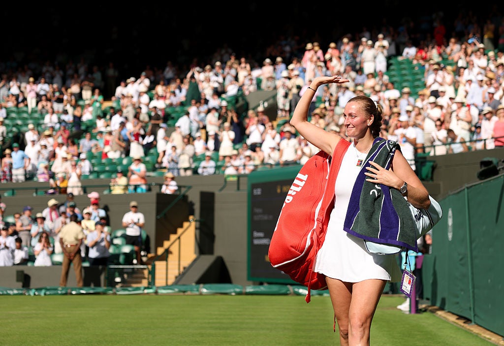 The two-time major winner was warmly applauded off Court 1 after her last match at Wimbledon