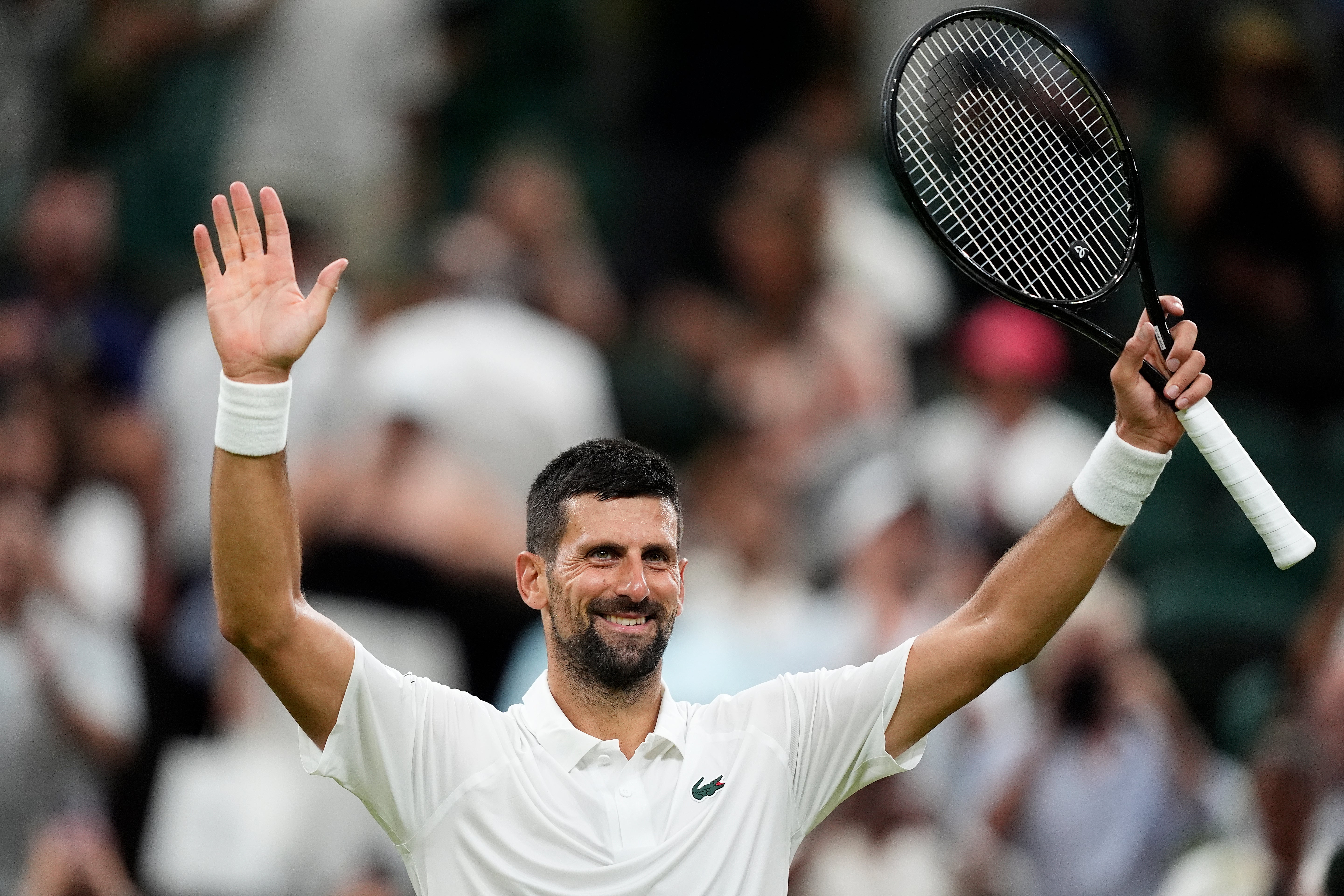 The seven-time Wimbledon champion takes on Britain's Dan Evans in the second round