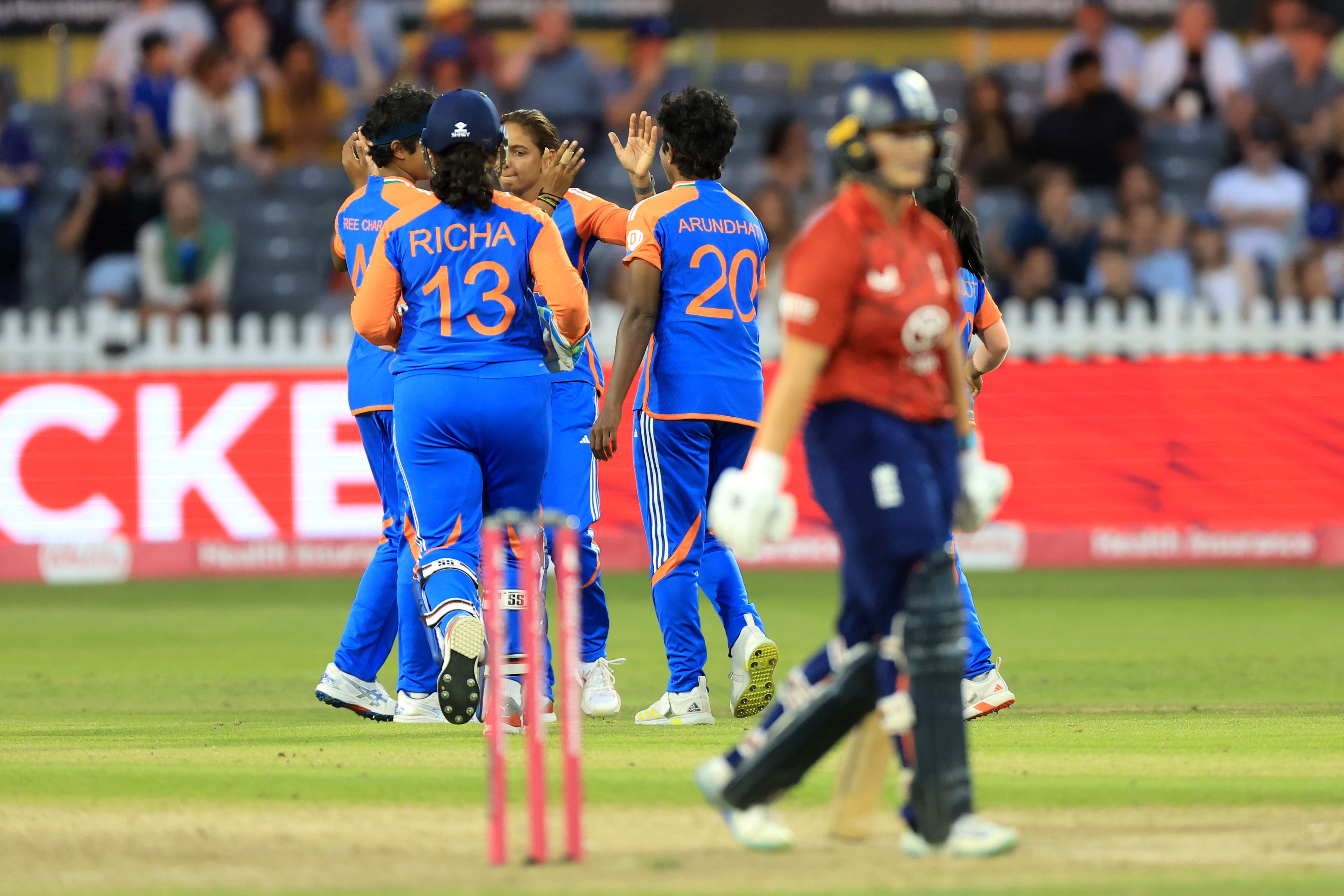 India claimed victory in their second T20 against England (Nigel French/PA)