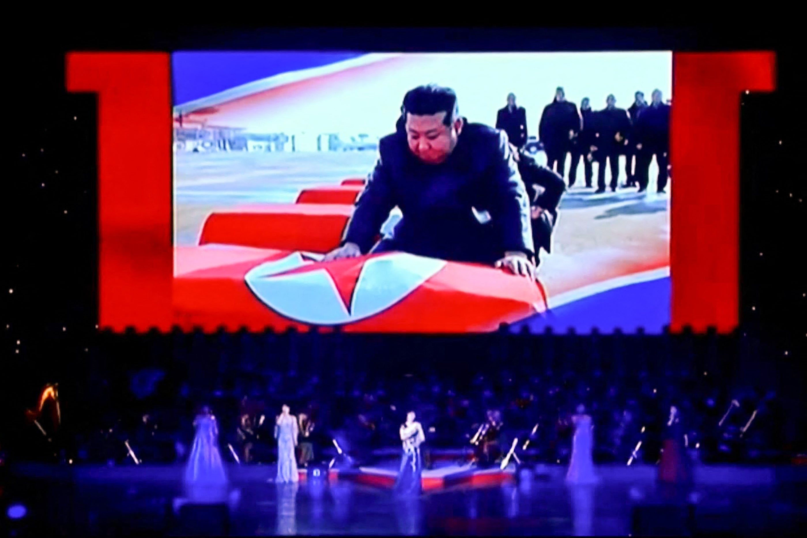 Images of a visibly emotional Kim mourning the fallen soldiers were broadcast by the official Korean Central Television