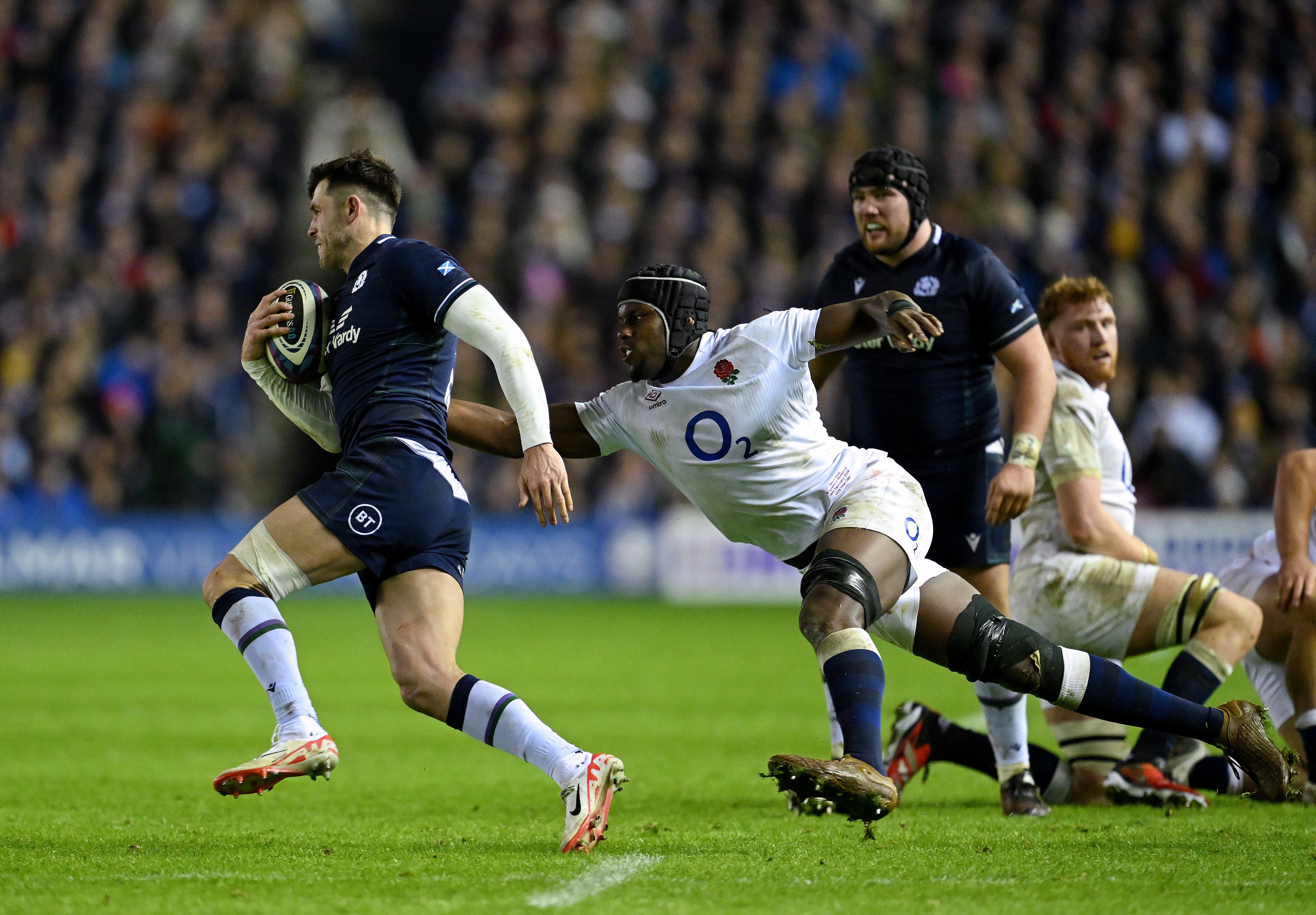 Blair Kinghorn and Maro Itoje have been opponents on plenty of occasions but are now Lions team-mates