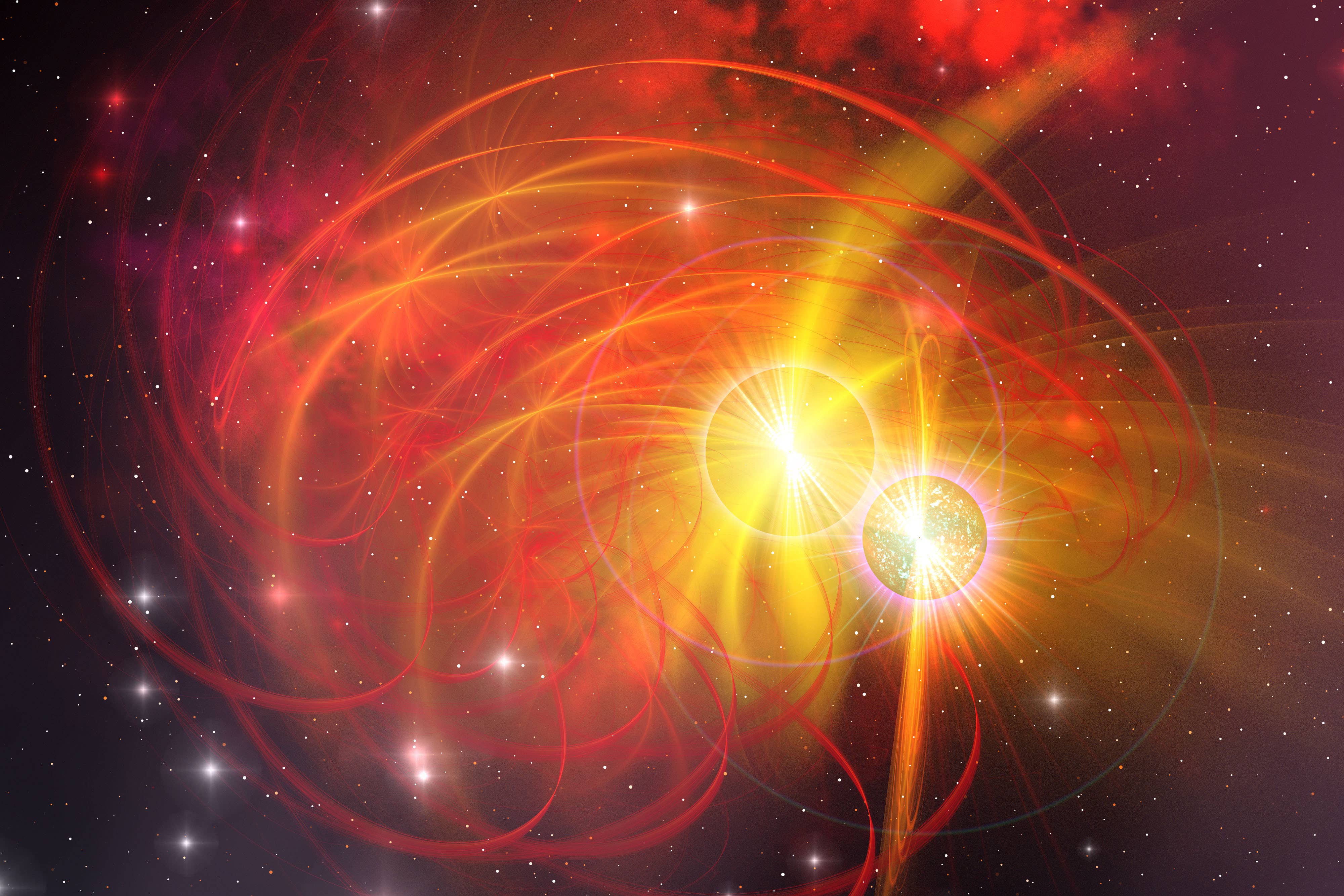 A binary star system contains two bright stars and is a very common occurrence in the universe (Alamy/PA)