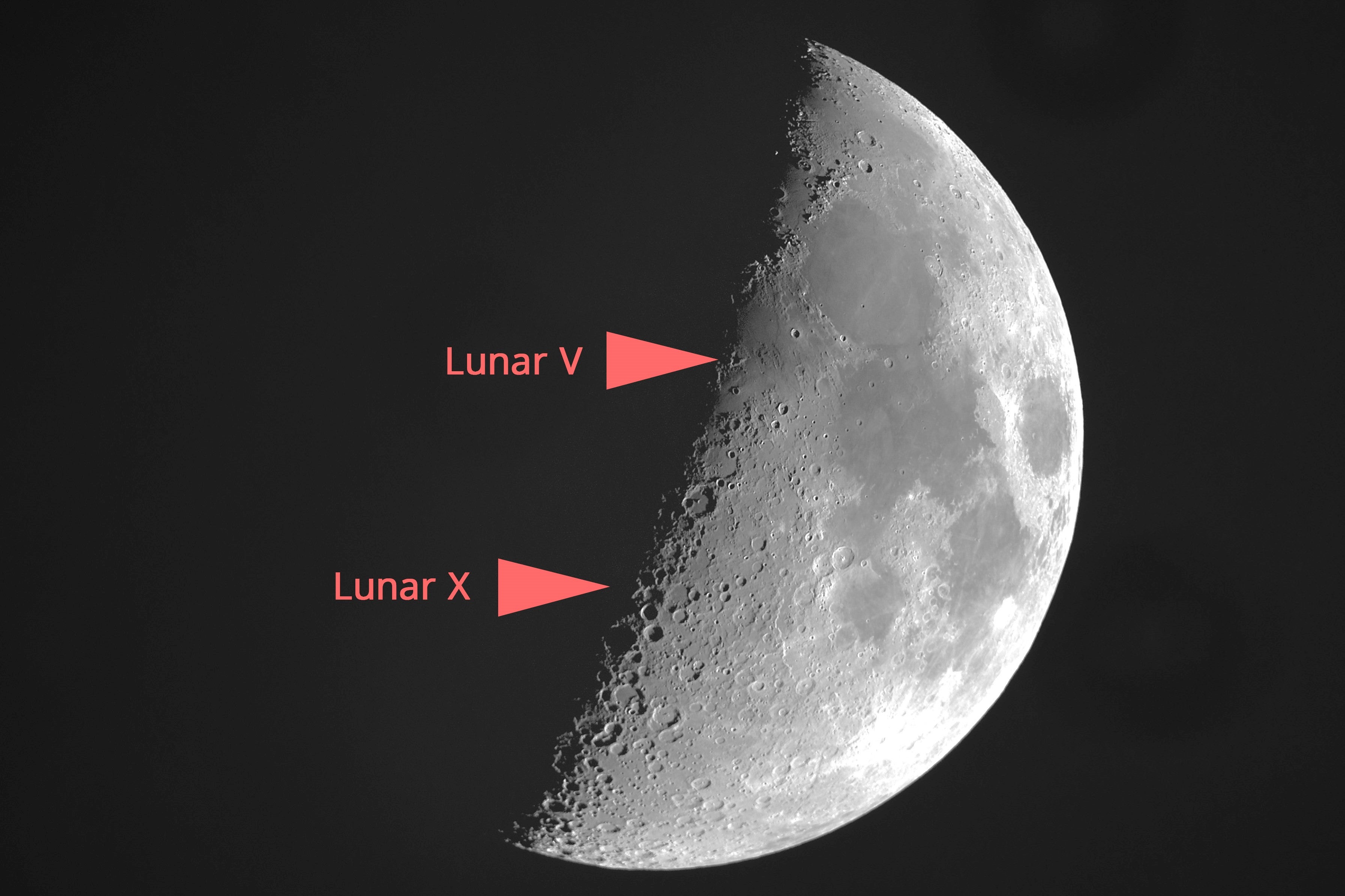 The lunar X and lunar V captured on 29 May, 2020