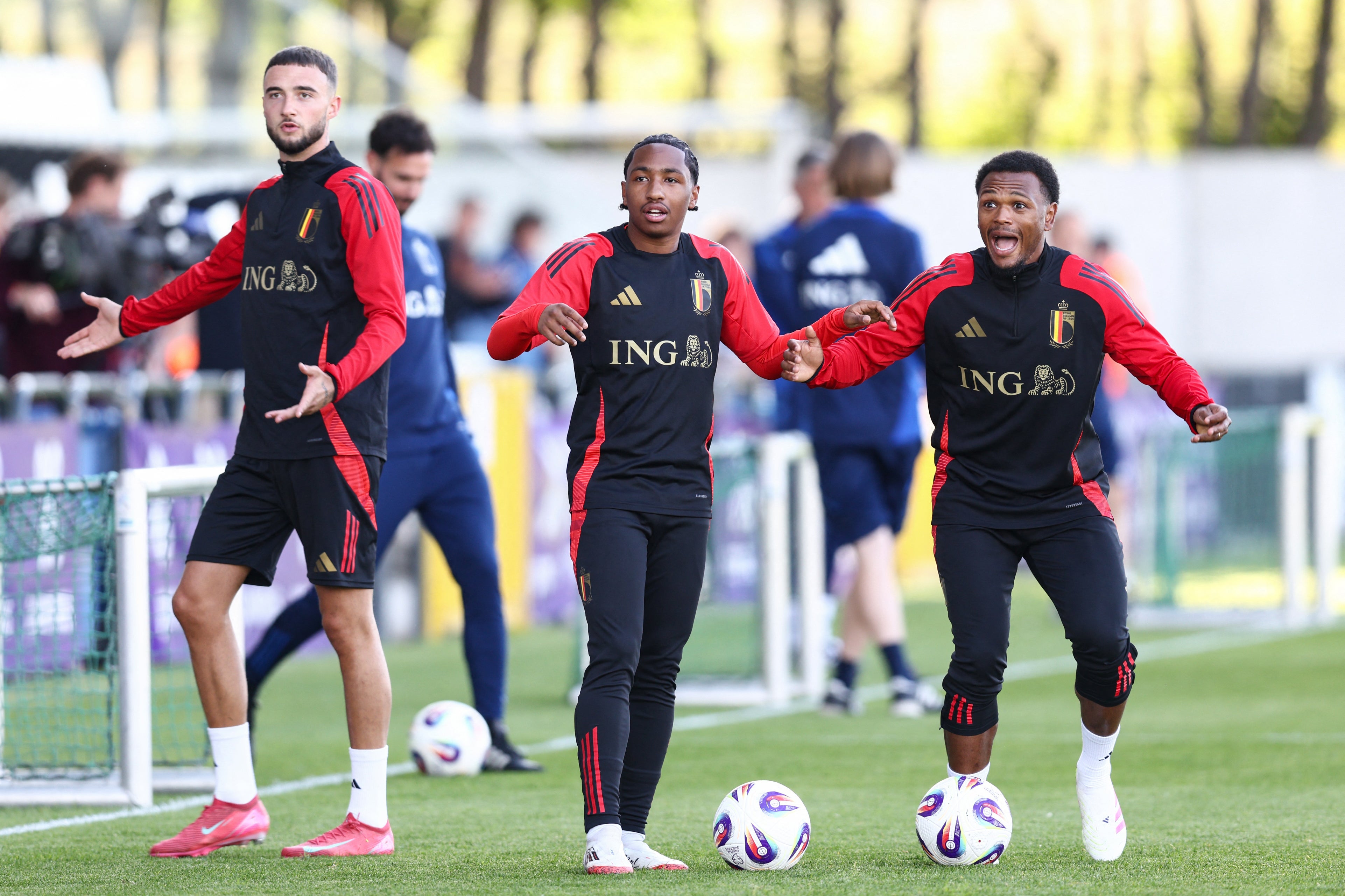 Malick Fofana on international duty with Belgium