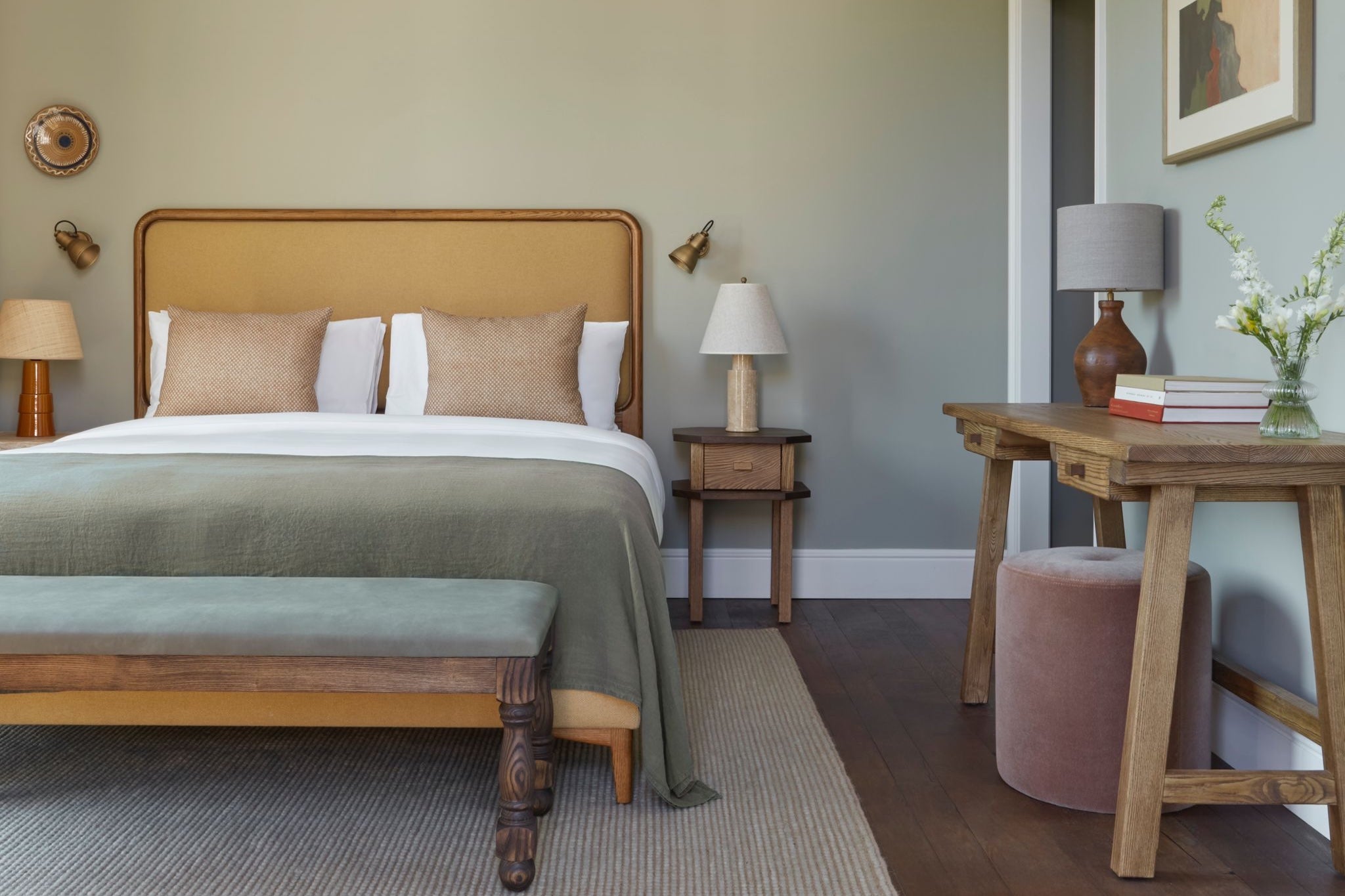 In nature: The rooms spotlight natural materials such as wood and jute