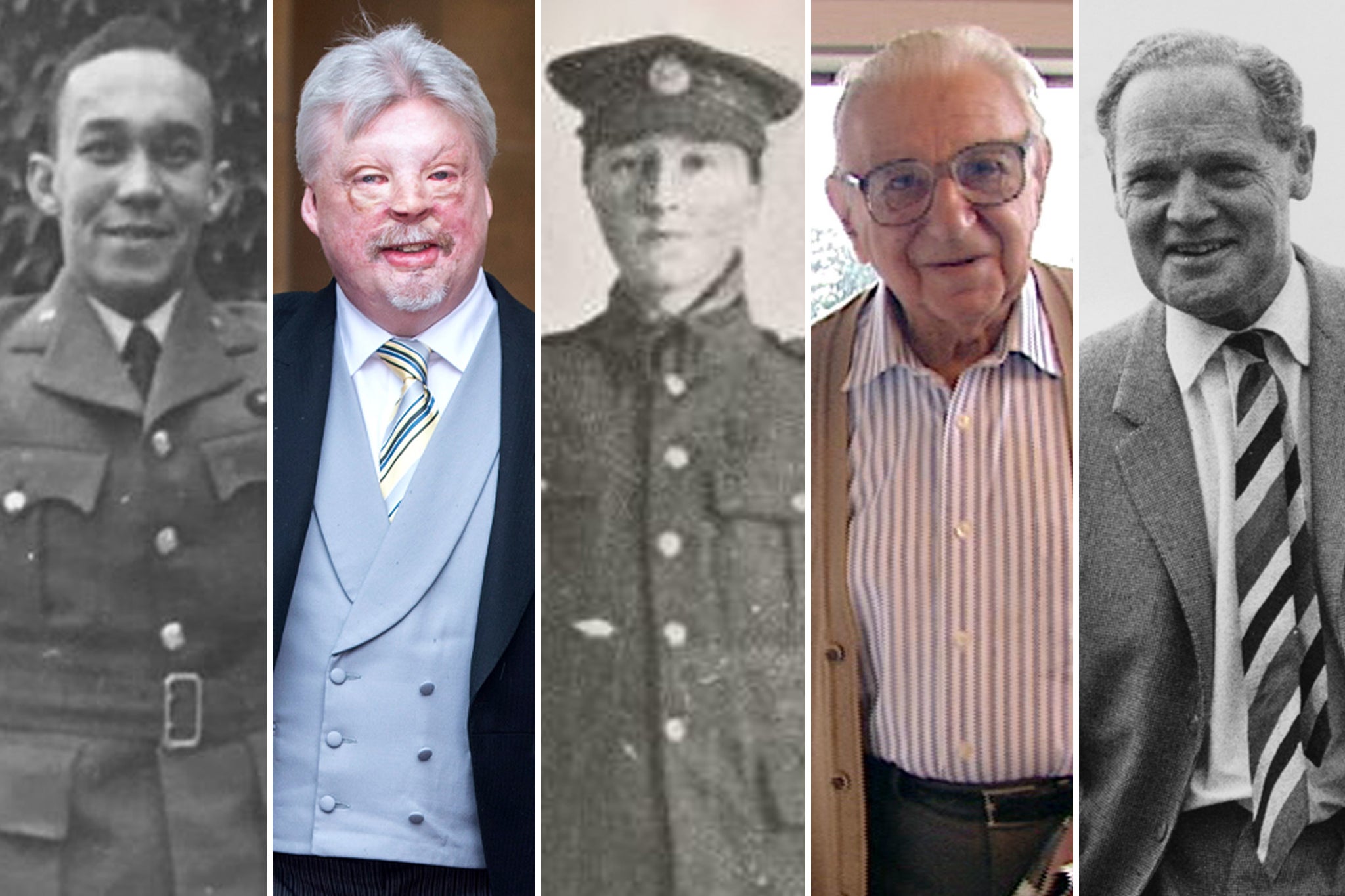 (L-R) Billy Strachan, Simon Weston, Dorothy Lawrence, Sir Nicholas Winton and Douglas Bader: ‘It’s people who use banknotes. The people I’ve suggested should be celebrated’