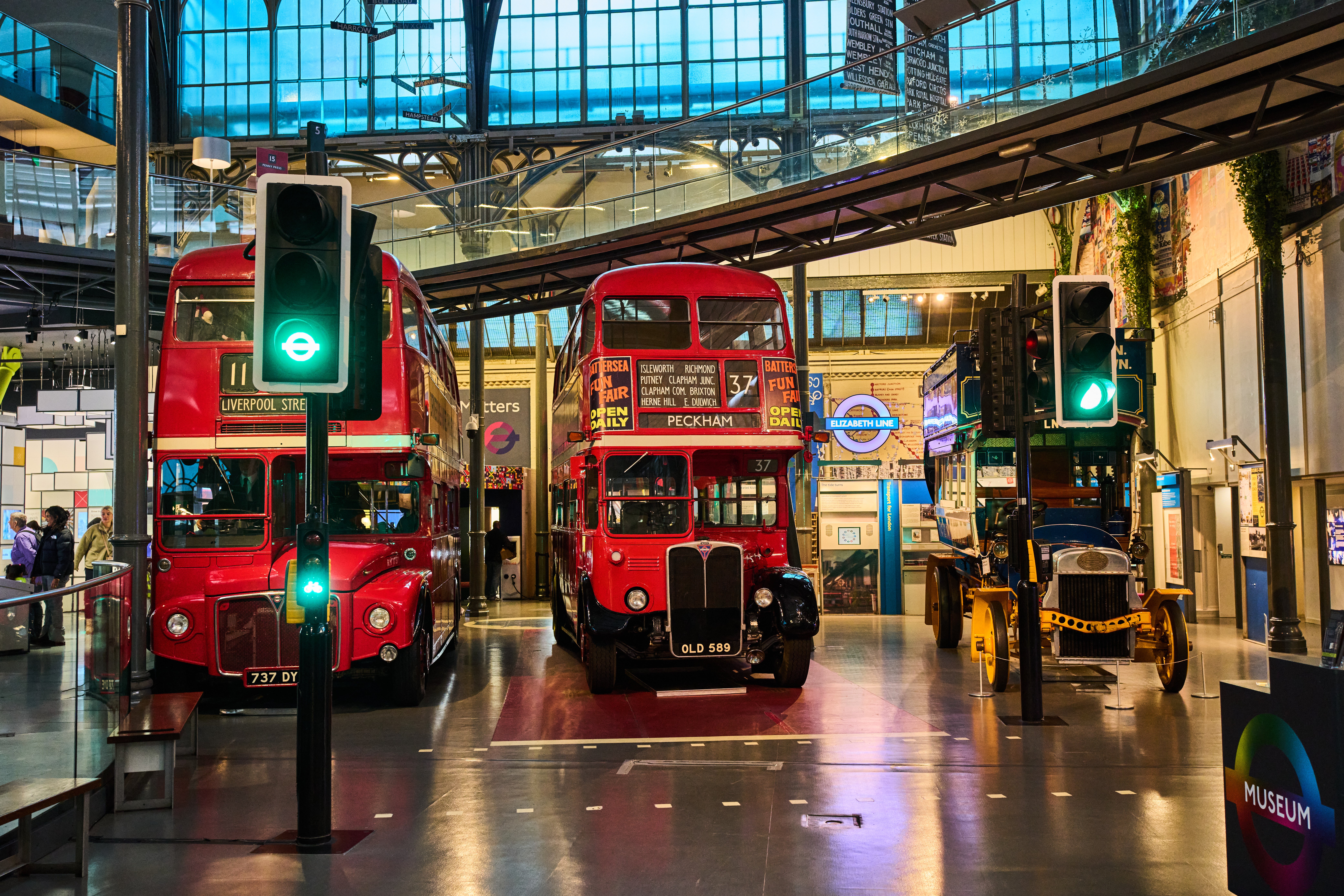 The London Transport Museum houses heritage buses and retired Tube carriages