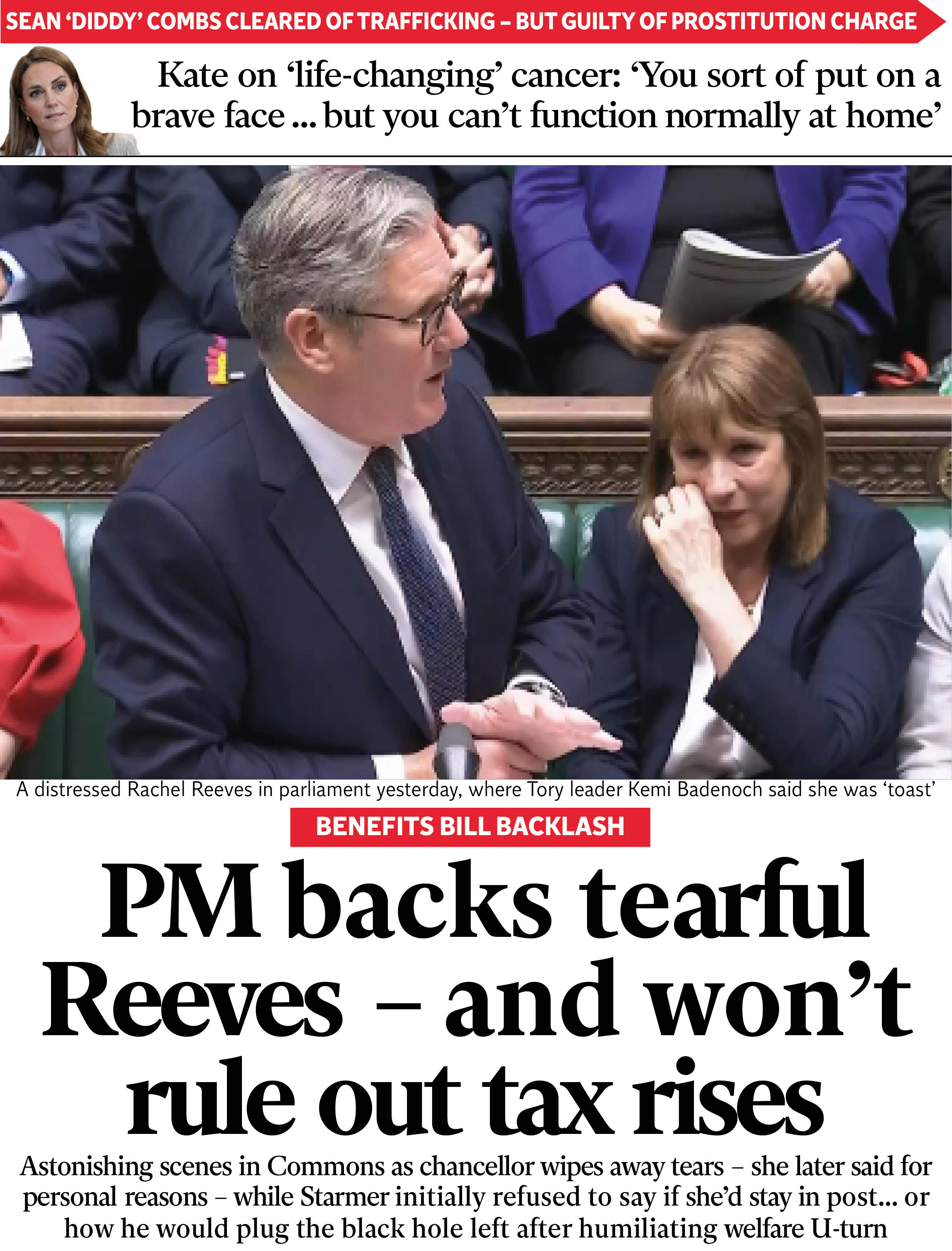 The Independent’s front page on Wednesday