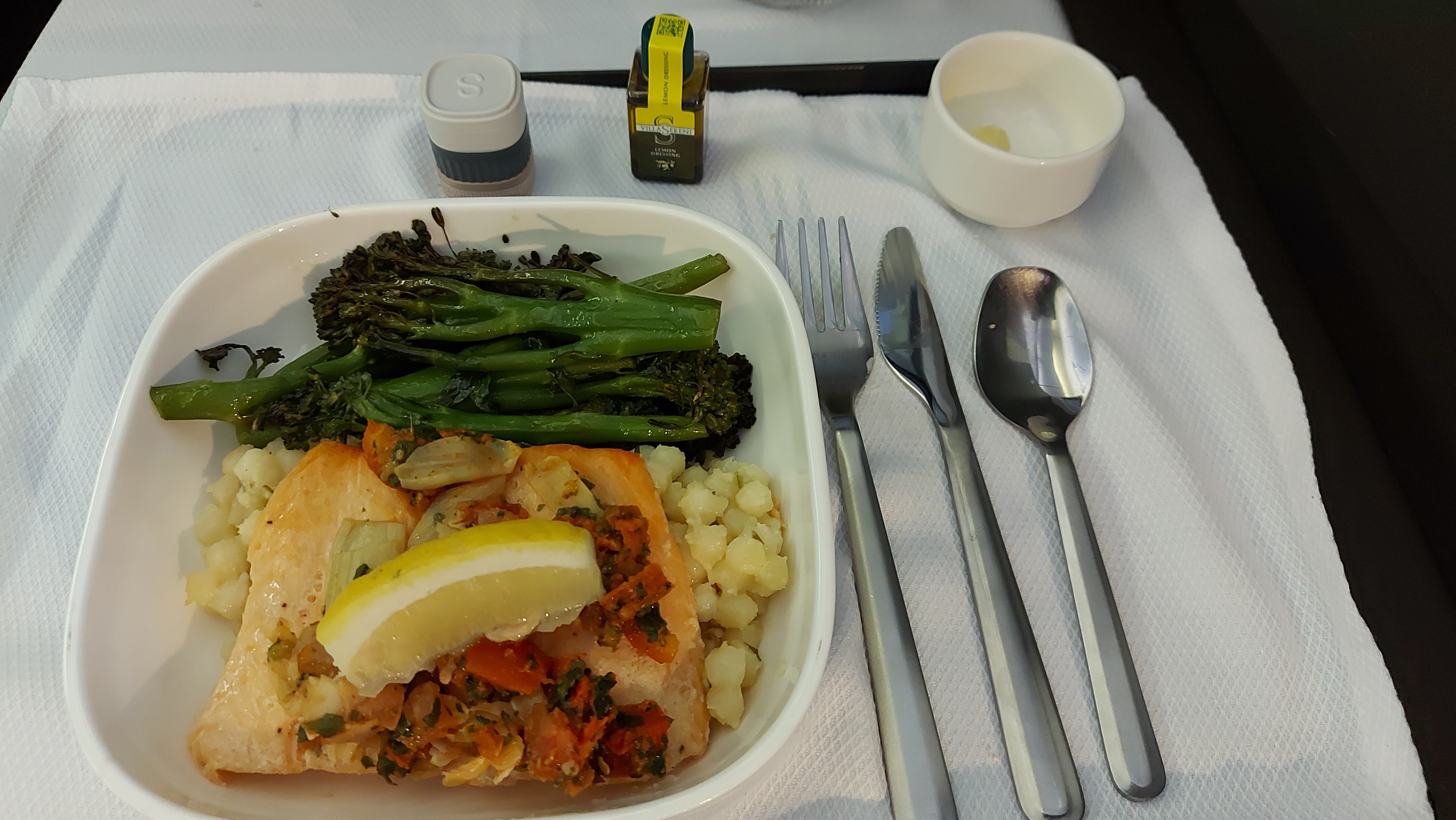 For mains, Ted enjoys pan-roasted salmon with couscous risotto