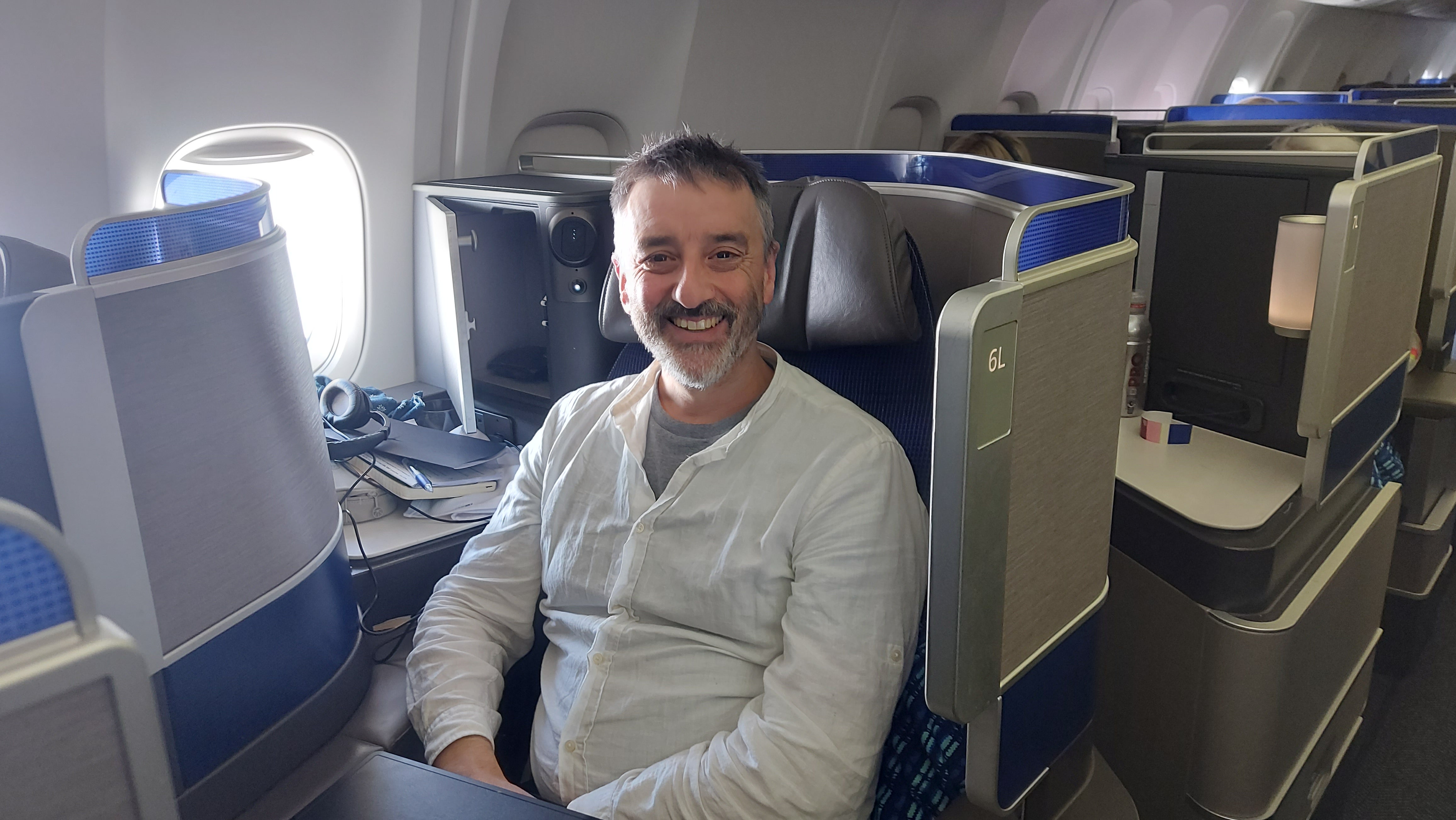 Ted in his 'extremely comfortable and supportive' Polaris seat