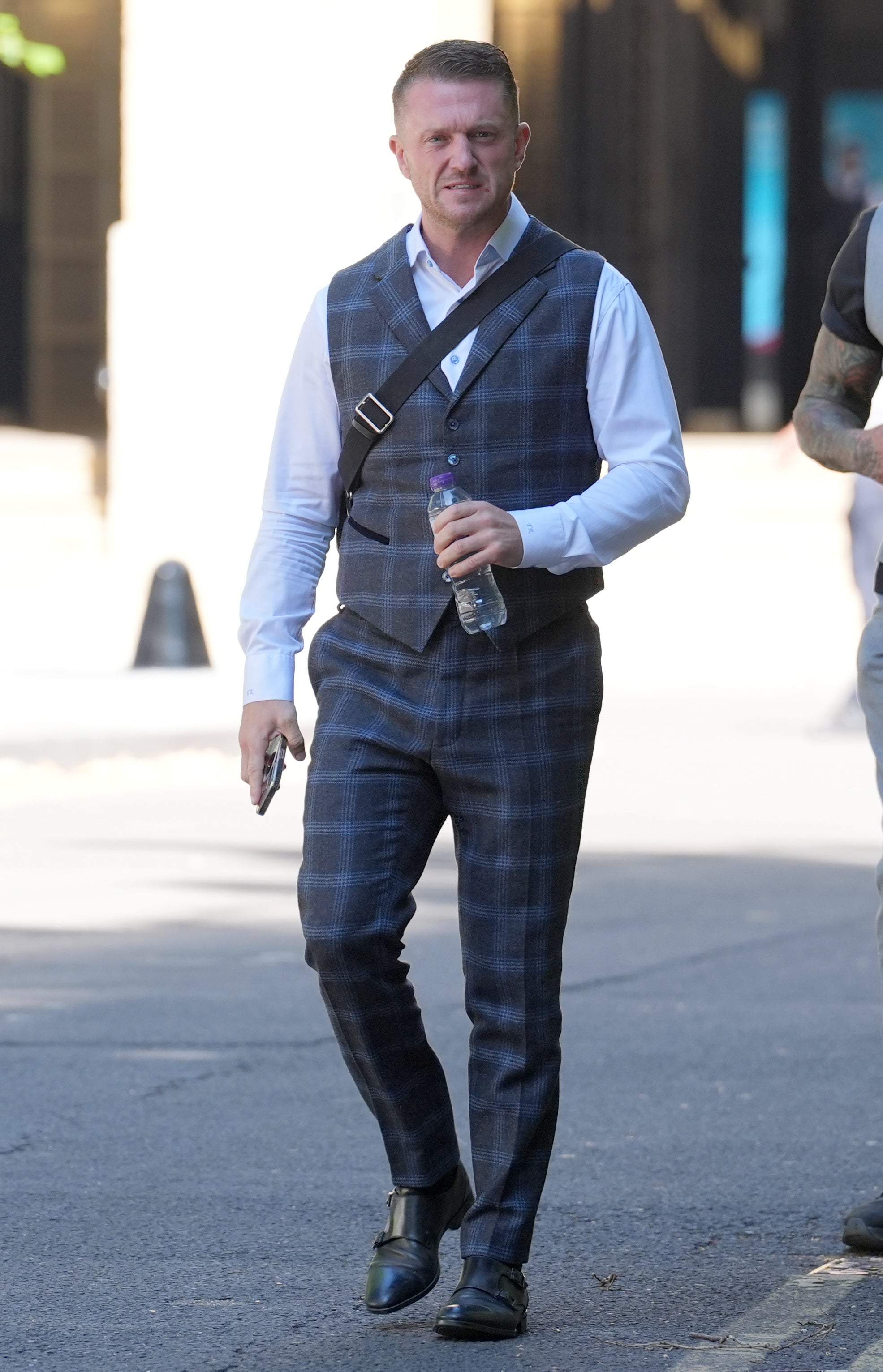 Tommy Robinson, whose real name is Stephen Yaxley-Lennon, entered not guilty pleas (Lucy North/PA)