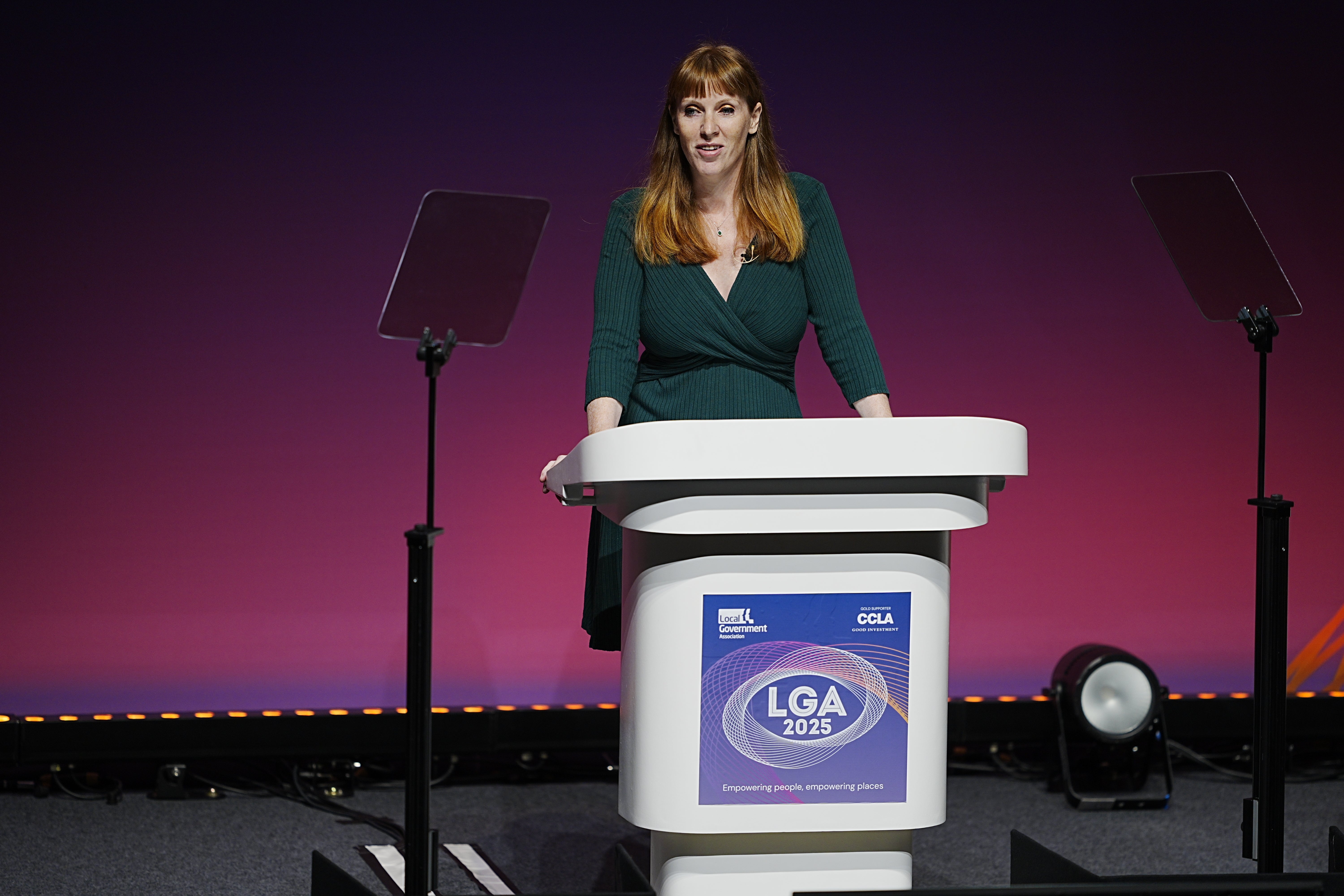 Deputy Prime Minister Angela Rayner said the cost of remoteness would be accounted for in a funding overhaul for councils (Peter Byrne/PA)