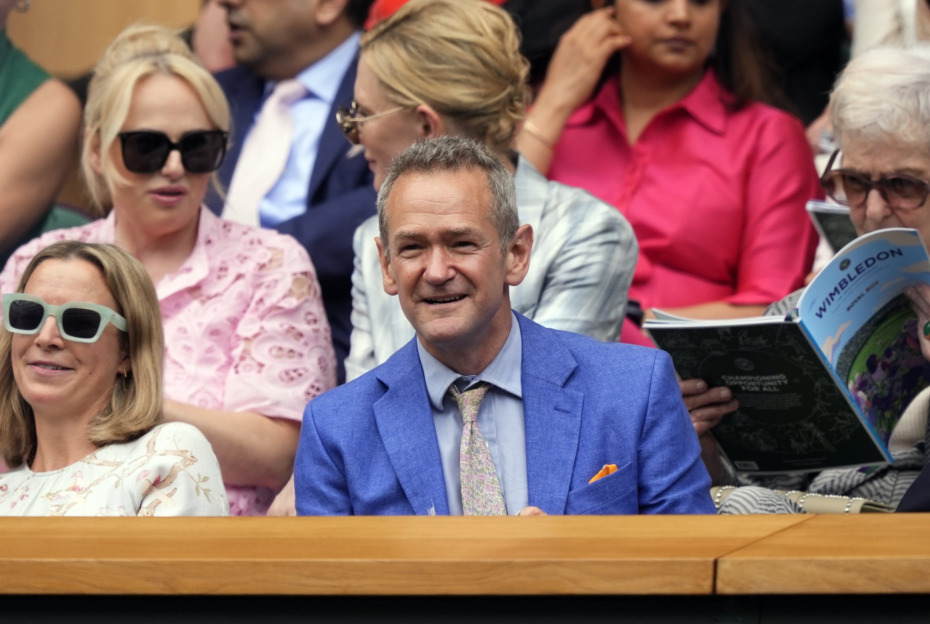 Alexander Armstrong wore a blue linen suit