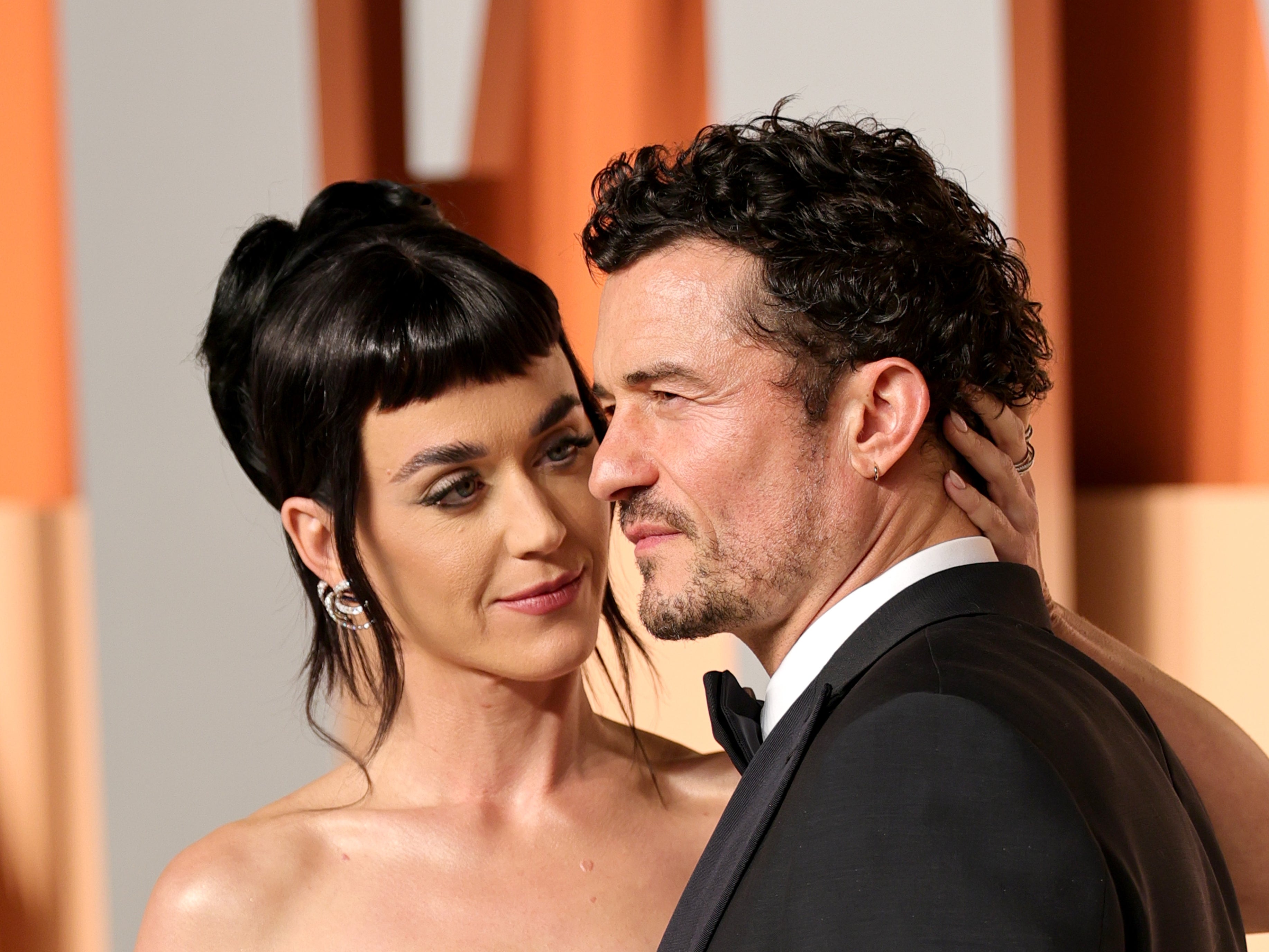 Katy Perry and Orlando Bloom at the 2025 Vanity Fair Oscar party