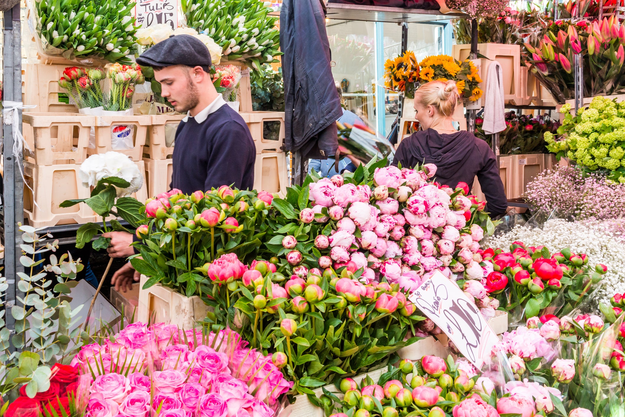 Colombia Road’s colourful Sunday flower market is well worth a weekend stroll