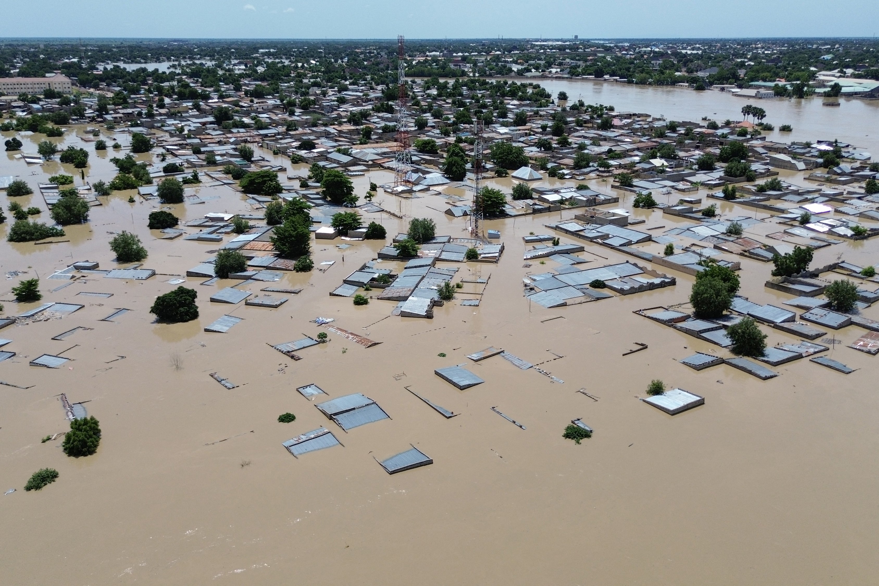 Houses submerged under water in Maiduguri last year