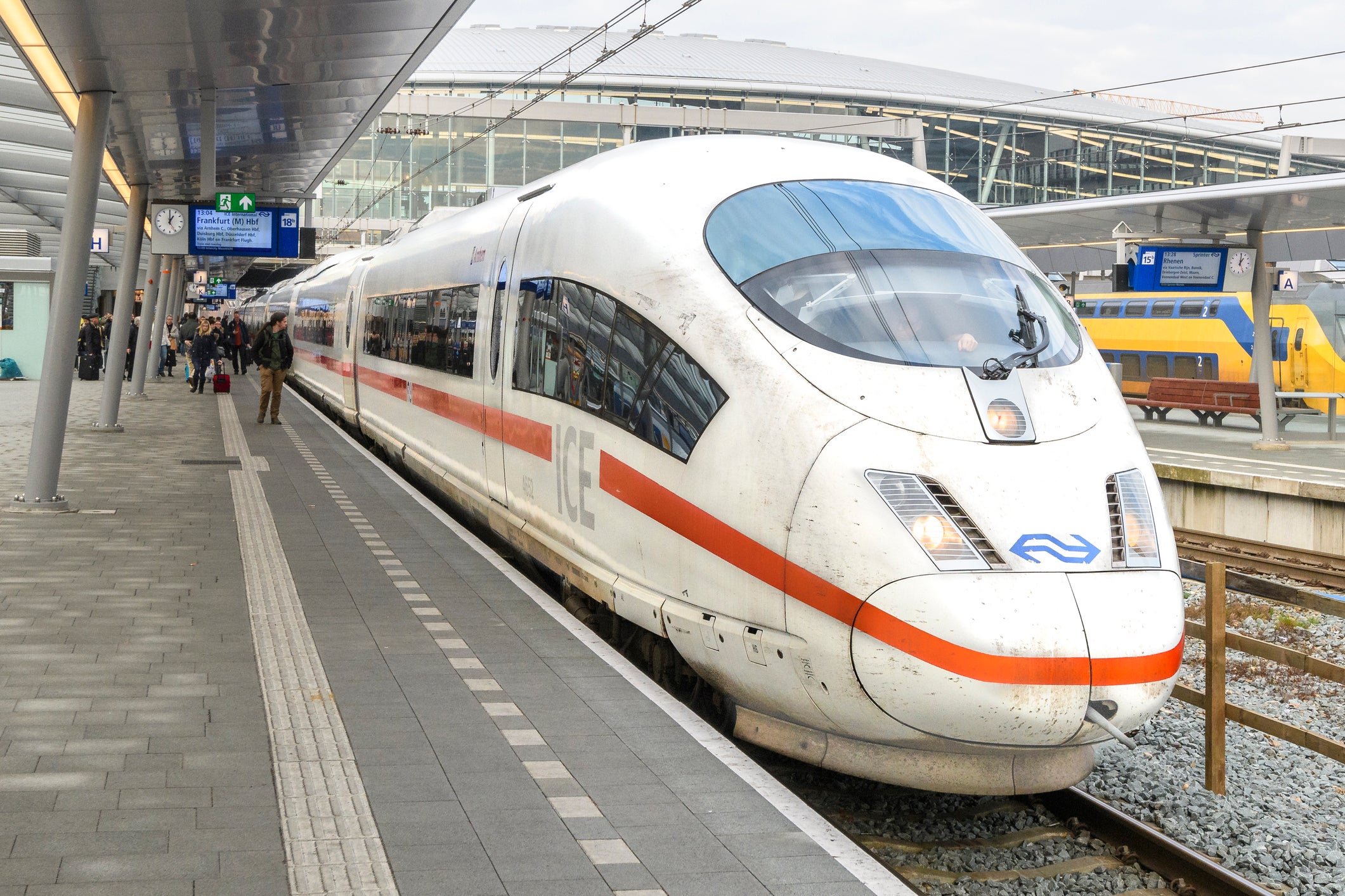 A man attacked and injured four people with an axe on an ICE express train