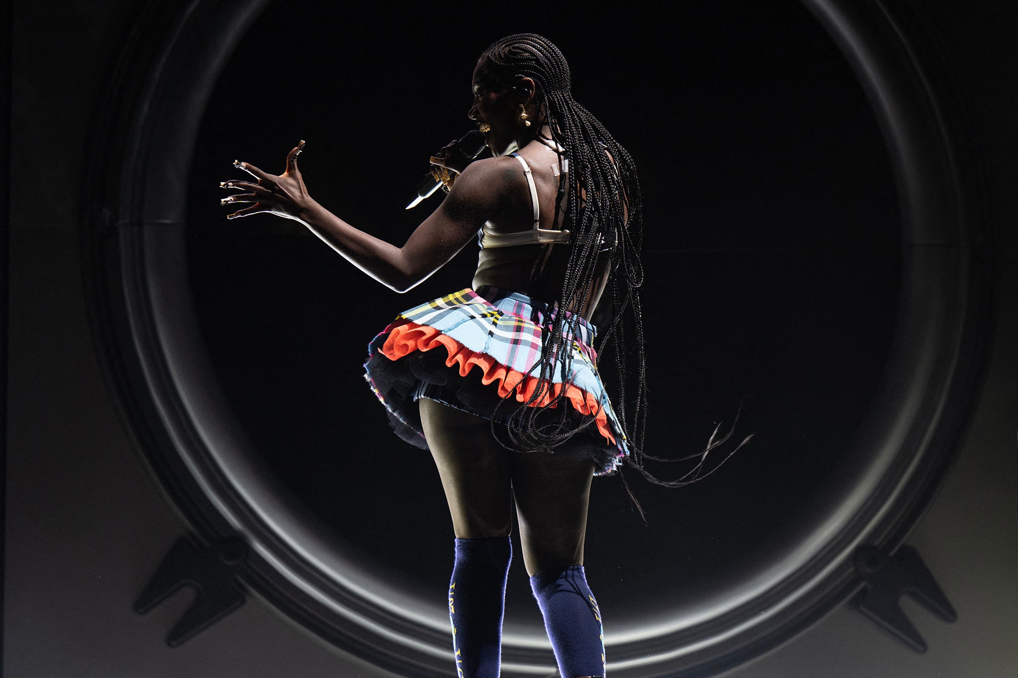 A very cool Doechii performing at the 2025 Glastonbury Festival in June
