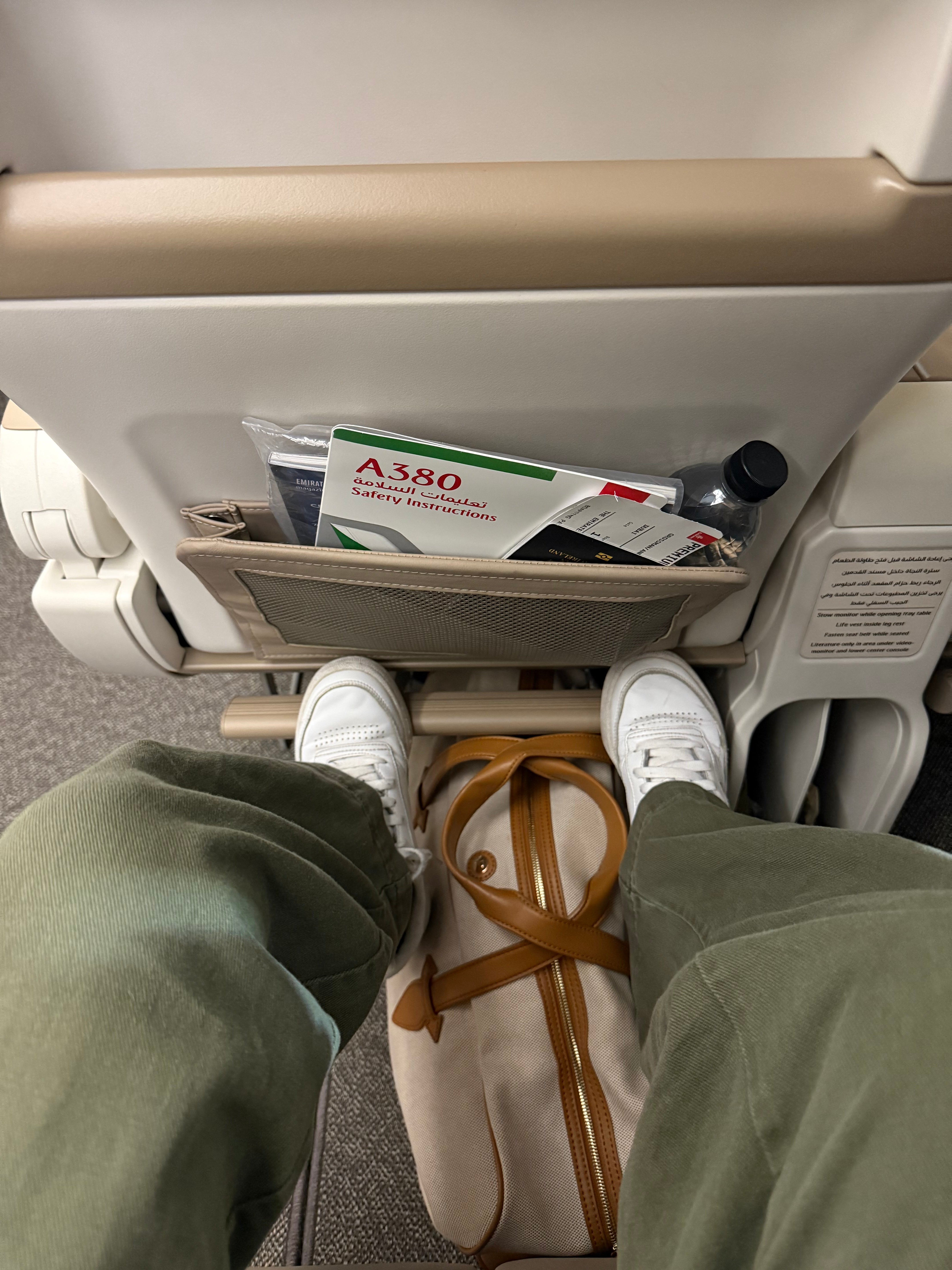 The pitch is 40 inches, which allows generous legroom