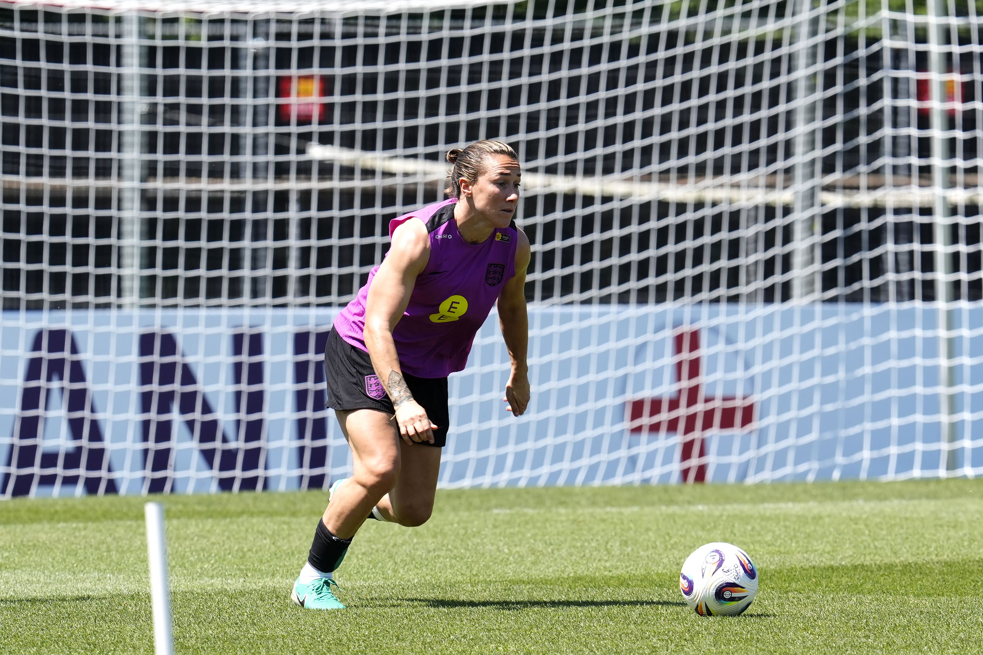 Lucy Bronze in action during England training