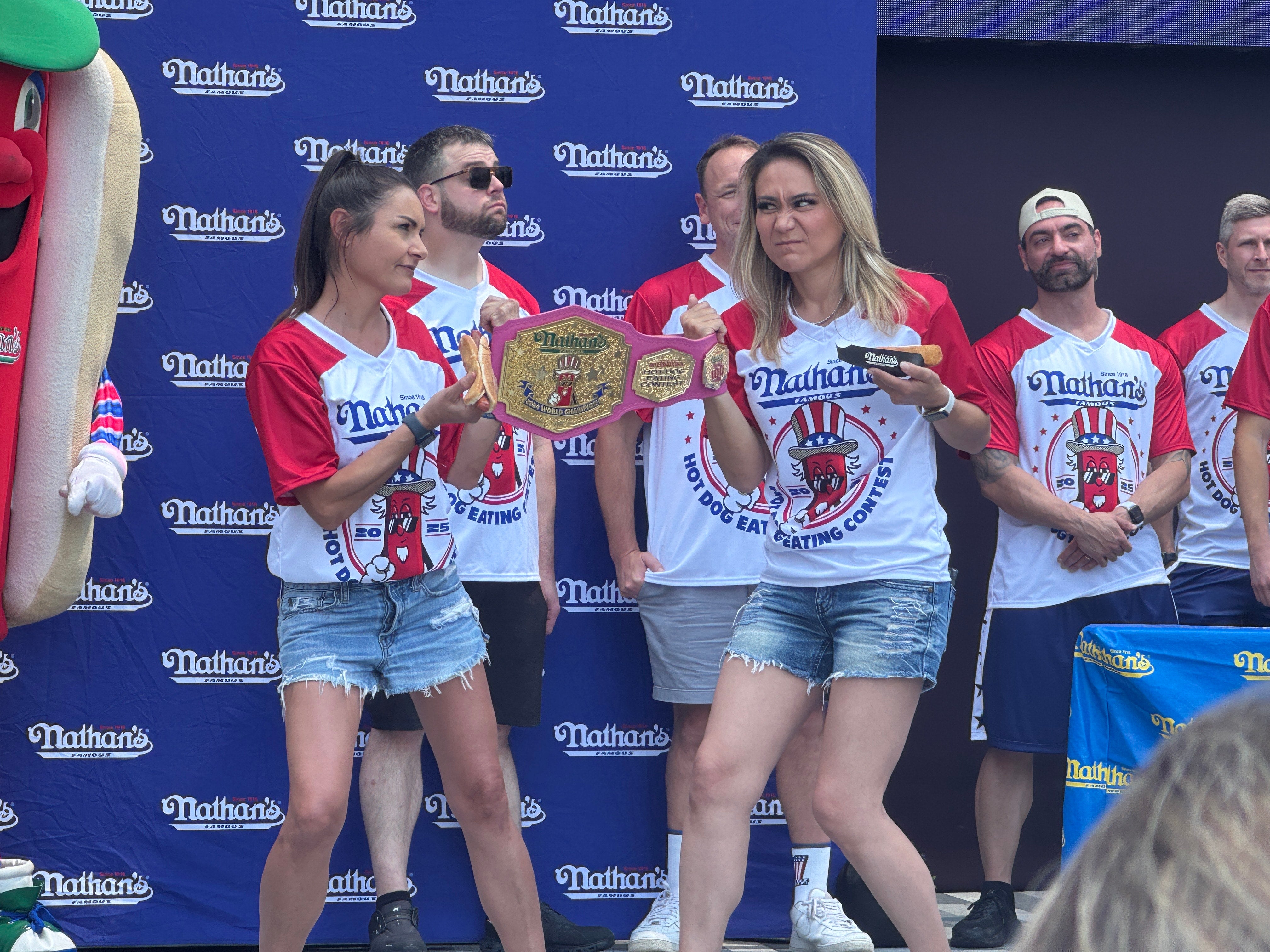 The top two women competing against each other this year are Michelle “Cardboard Shell” Lesco, who won the contest in 2021, and the world-record holder/reigning champ Miki Sudo