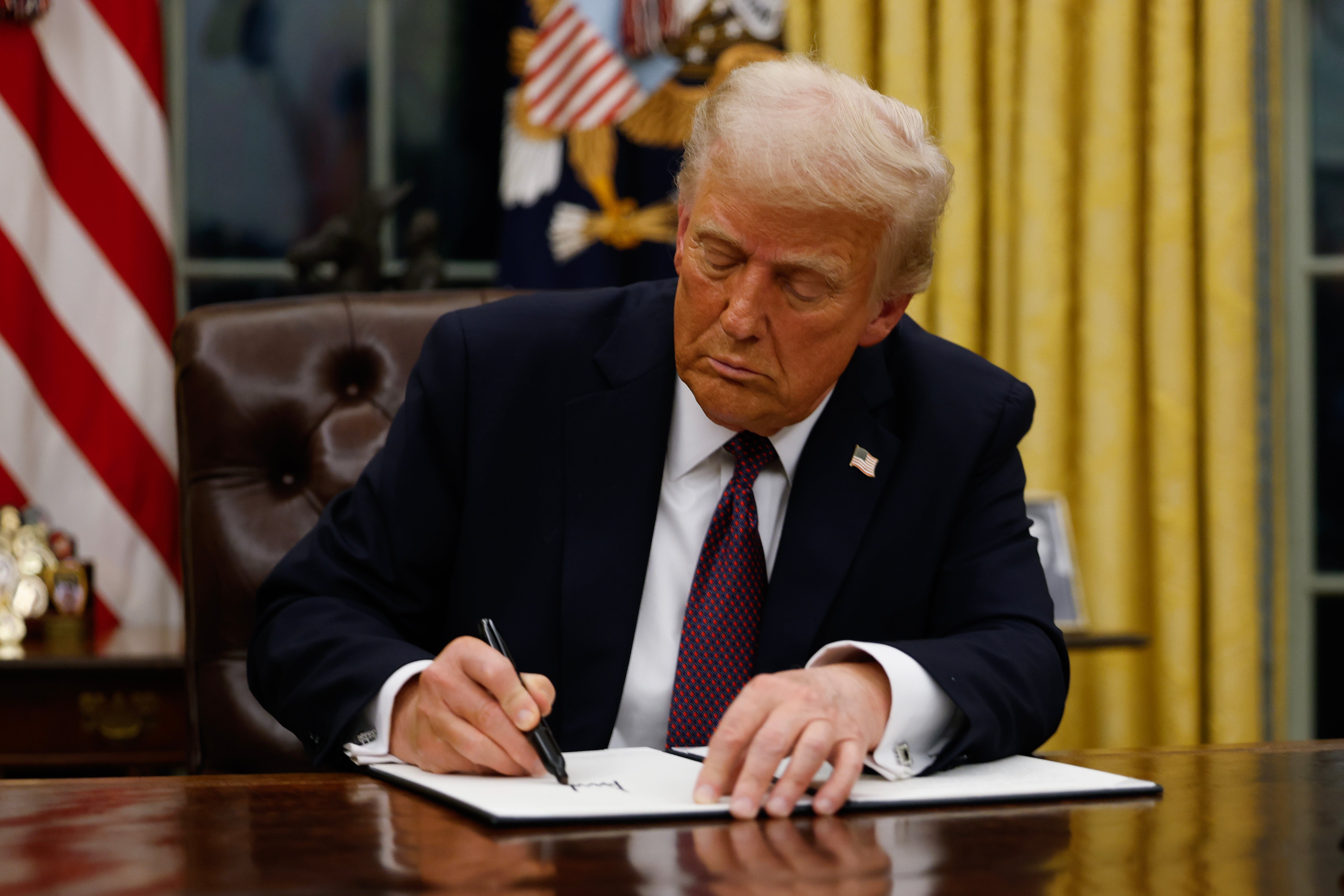 President Donald Trump signed an executive order on his first day in office blocking asylum access at the U.S.-Mexico border