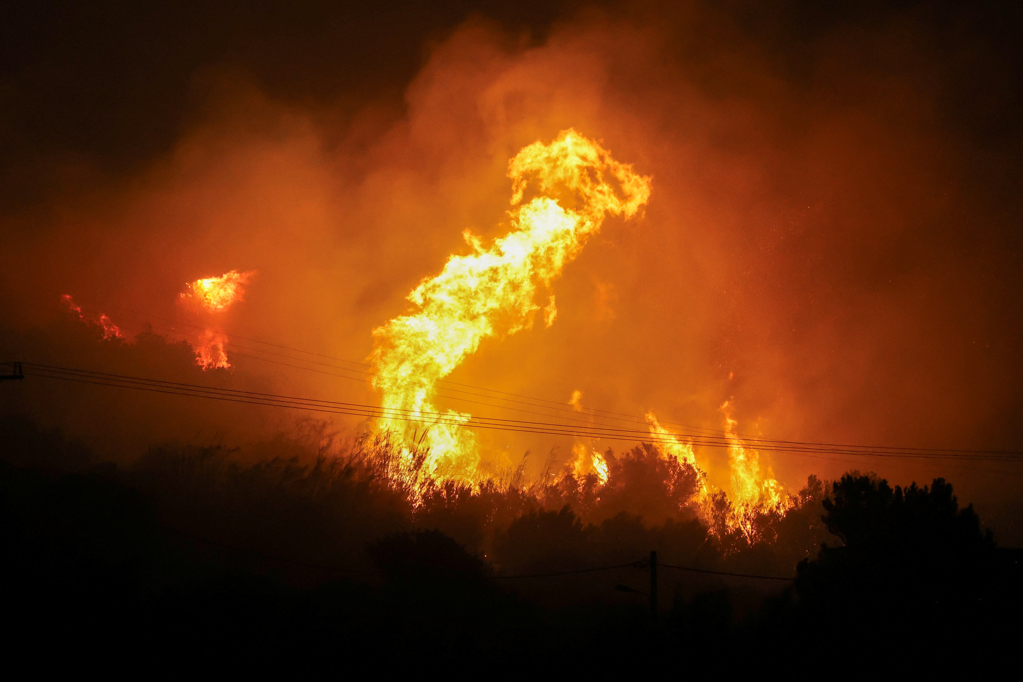 The fire broke out on Wednesday afternoon