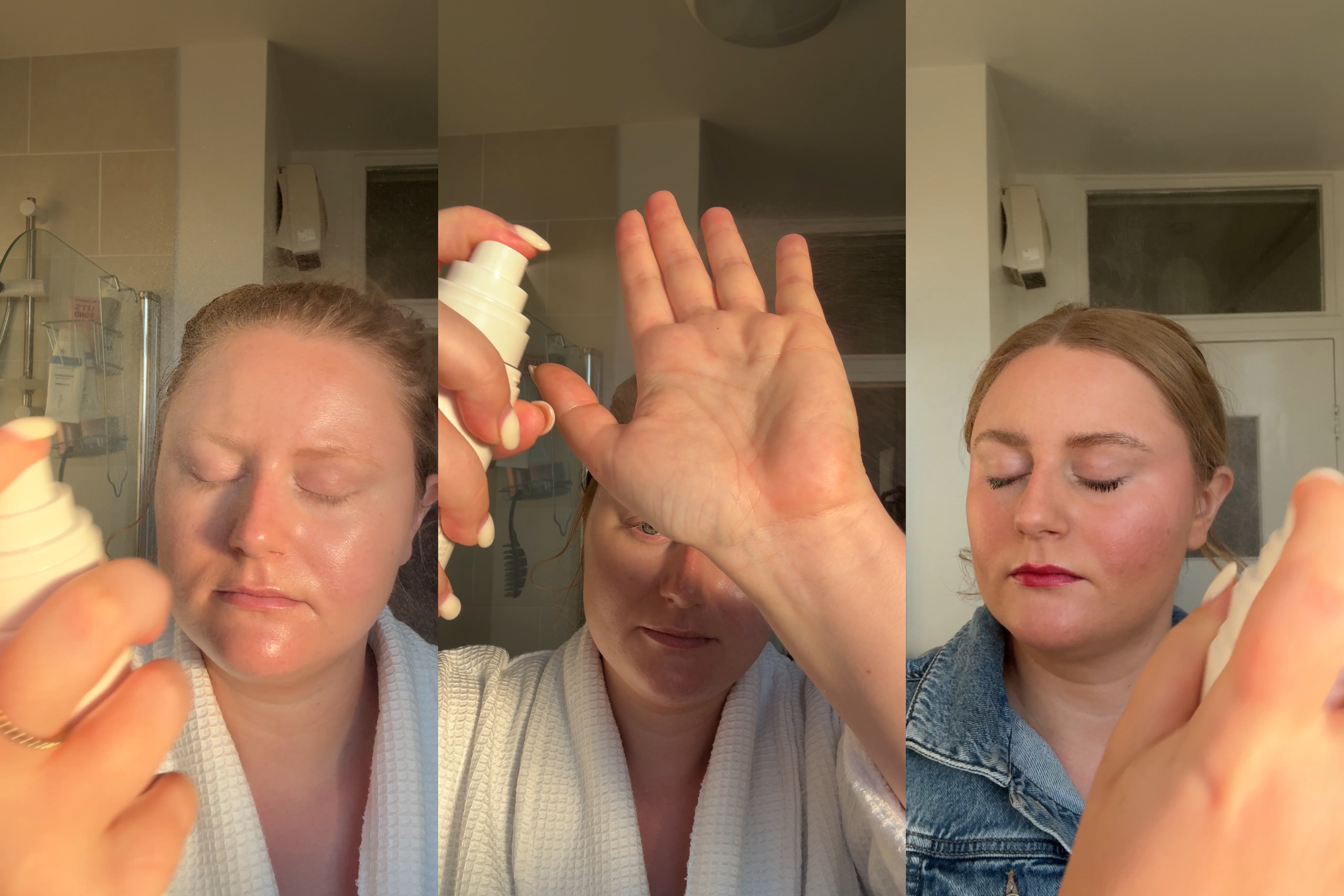 I tested the new mist over and under make-up